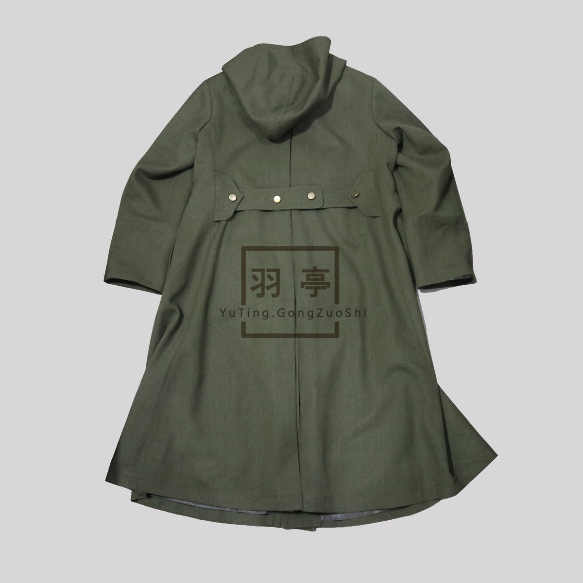 旧日本陆军昭五式将校大衣影视道具电影WWII IJA M1930 Showa Type 5 Officer Wool Overcoat, Authentic Film Prop Replica