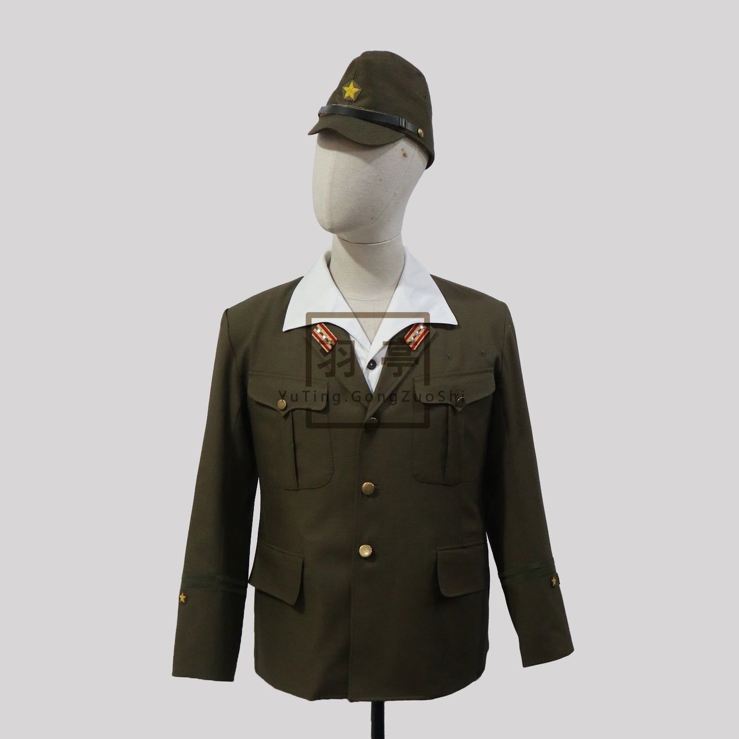 旧日本陸軍三式防暑衣薄款電影道具服裝WWII Imperial Japanese Army Type 3 Summer Uniform Lightweight – Military Film Prop Costume