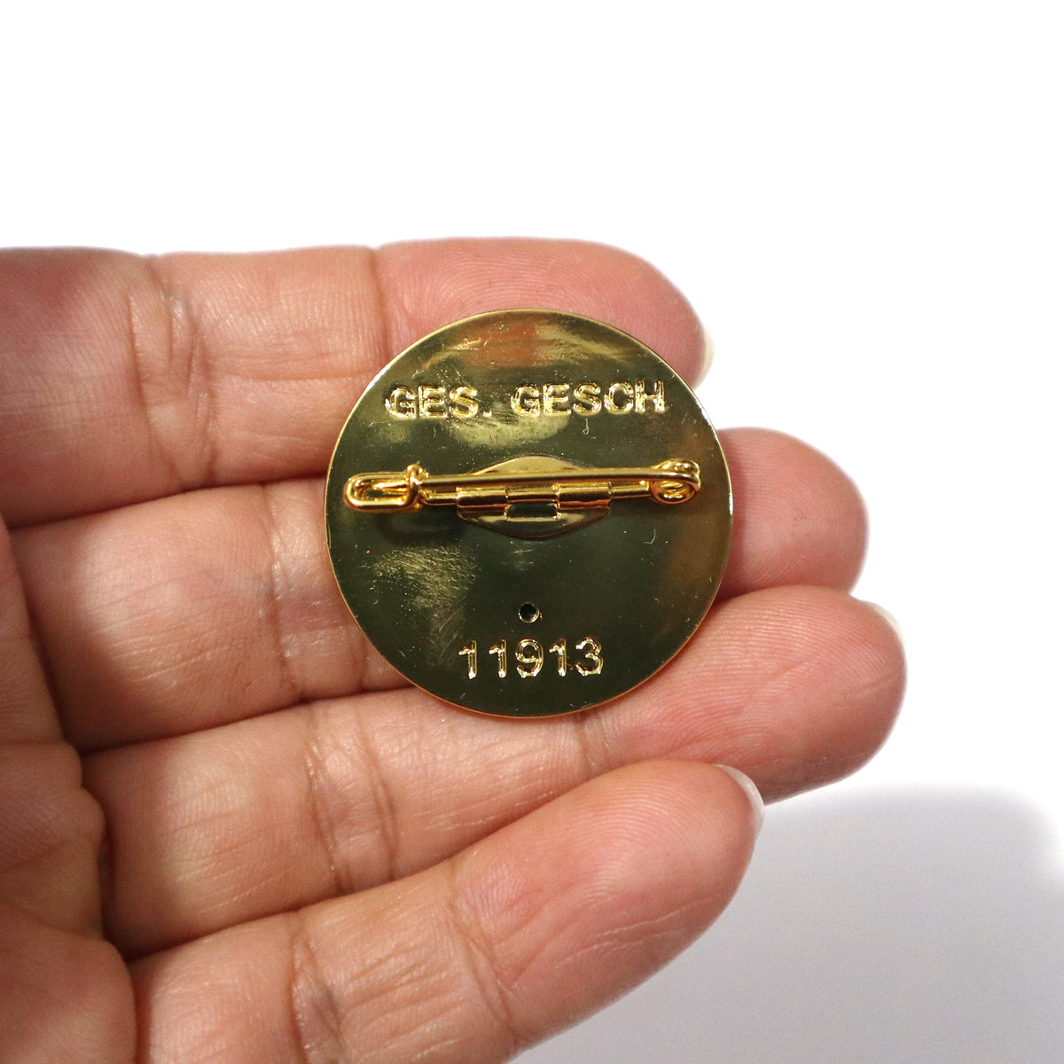 二战德国金质党章复刻品影视道具WW2 Third Reich NSDAP Golden Party Badge Replica, Movie Prop for Historical Display
