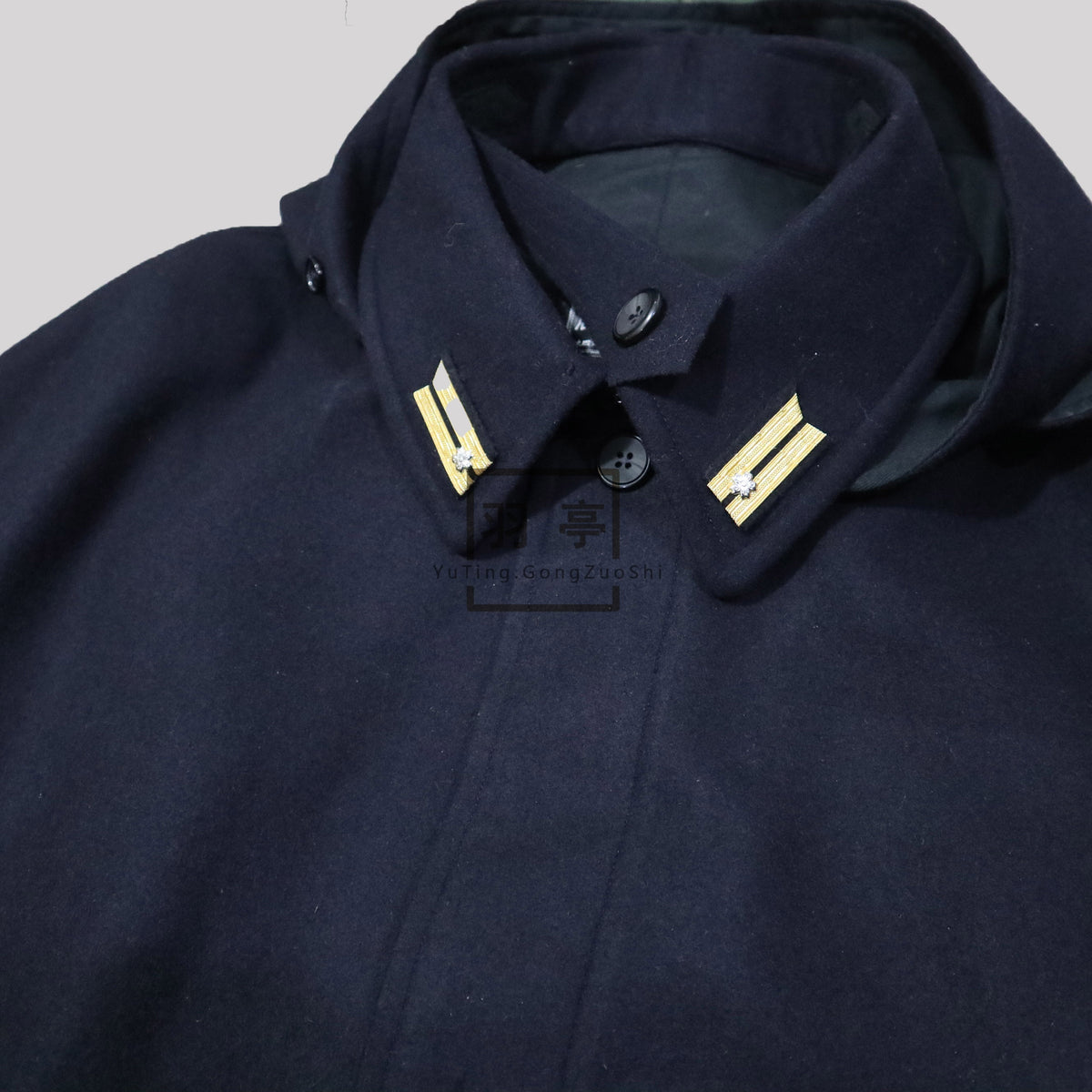 旧日本海军将校斗篷藏青色毛呢影视道具WWII IJN Imperial Japanese Navy Officer Navy Blue Wool Cloak, Film Reenactment Prop Replica