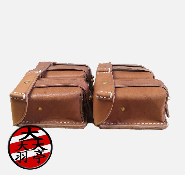羽亭推荐国军牛皮胸挂盒子中正式步带外贸出口大容量制服装备88师