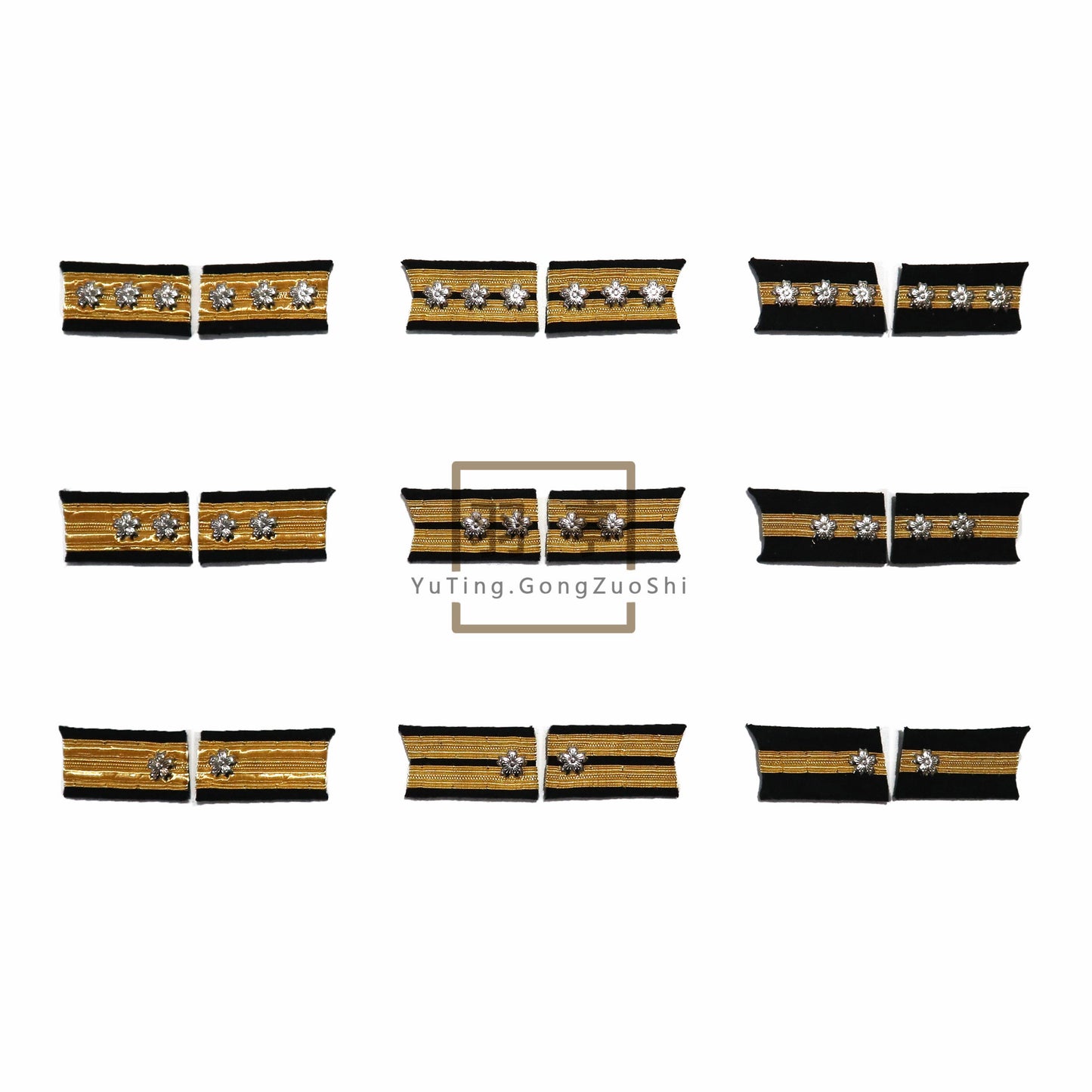 旧日本海军一种襟章ijn Collar insignia of a type of Imperial Japanese Navy uniform