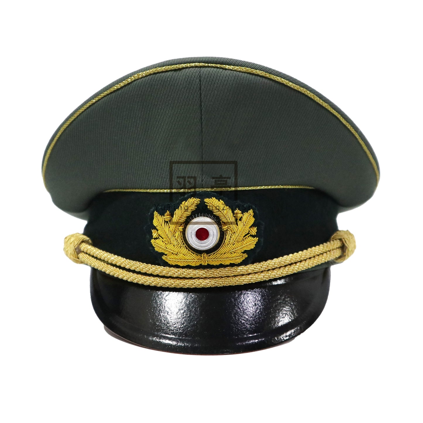 德国马裤呢岸防将官大檐帽影视道具 cosplay 兵人角色扮演密室剧本German Gabardine Coastal Defense Officer Peaked Cap, Movie Prop, for Cosplay, Action Figure, Role‑play, Escape Room & Drama Performance