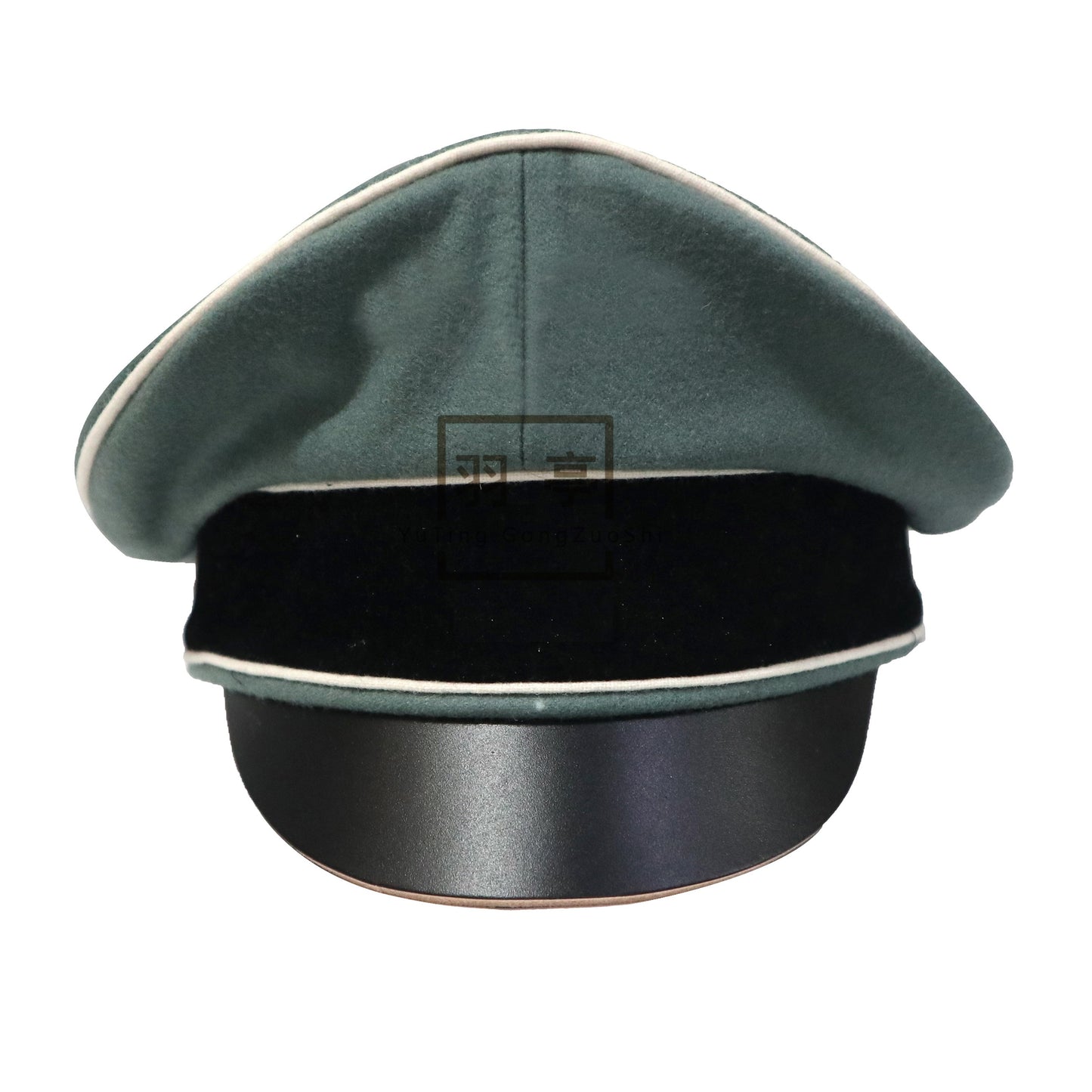德国灰色细毛呢软帽大檐帽含机织帽徽影视道具cosplay角色扮演German Grey Fine Woolen Soft‑Body Peaked Cap with Woven Cap Badge, Movie Prop for Cosplay & Role‑Play