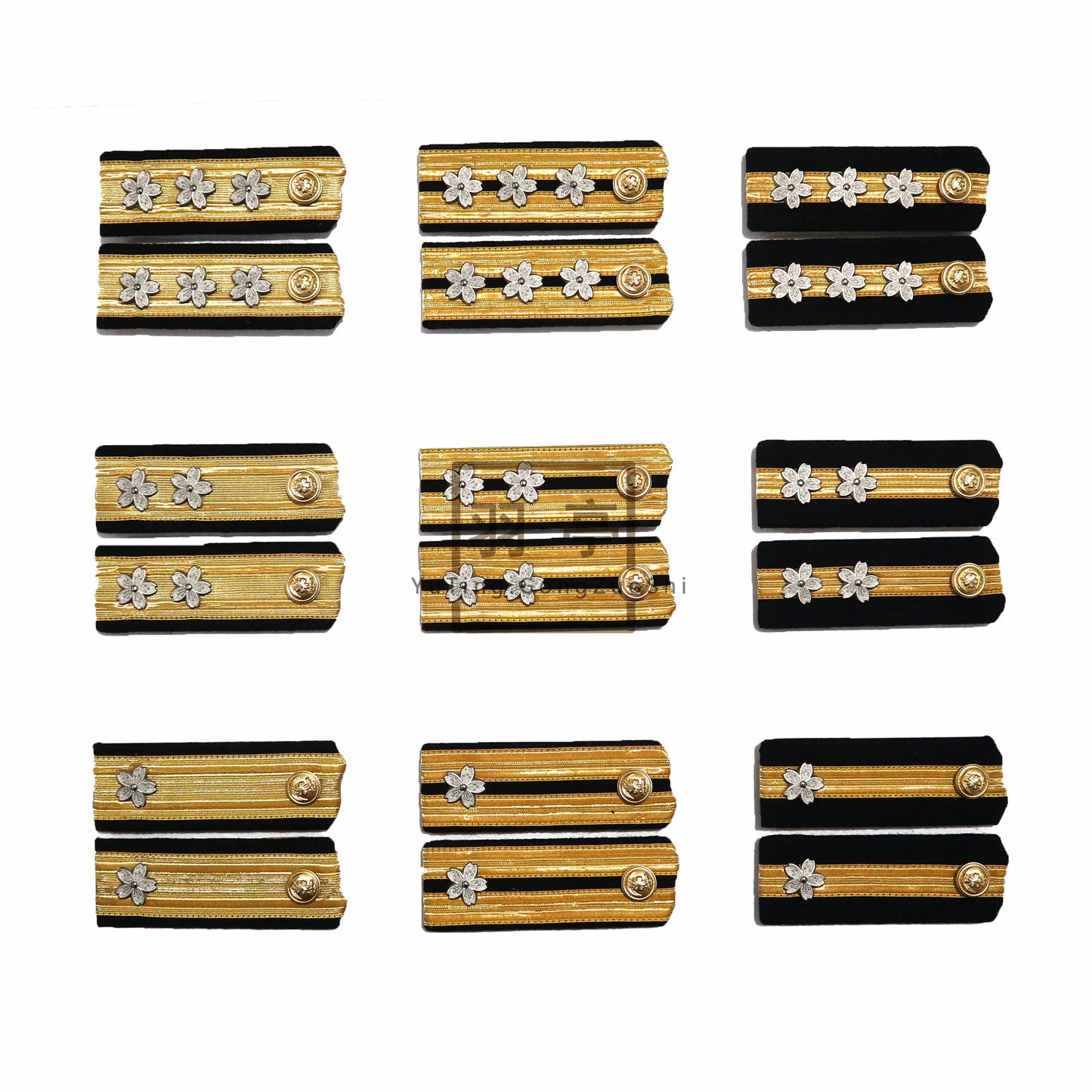 旧日本海军二种制服的ijn肩章Shoulder Boards of the Second-Type Uniform of the Imperial Japanese Navy