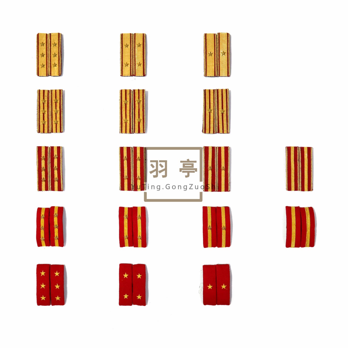旧日本陆军昭五式肩章 IJA Shoulder Boards of the Type 1930 Uniform, Imperial Japanese Army