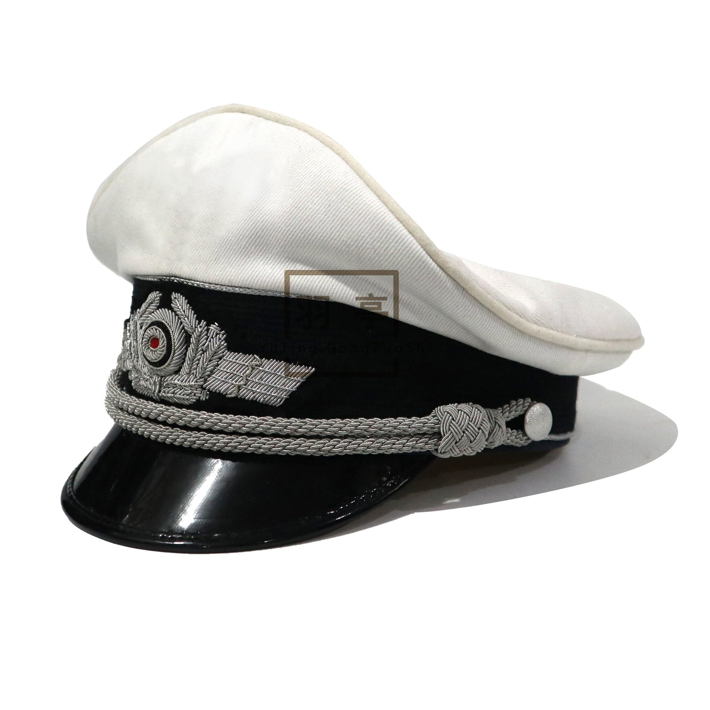 德空大檐帽夏季cosplay  Luftwaffe‑Style Summer Peaked Cap, Cosplay Prop