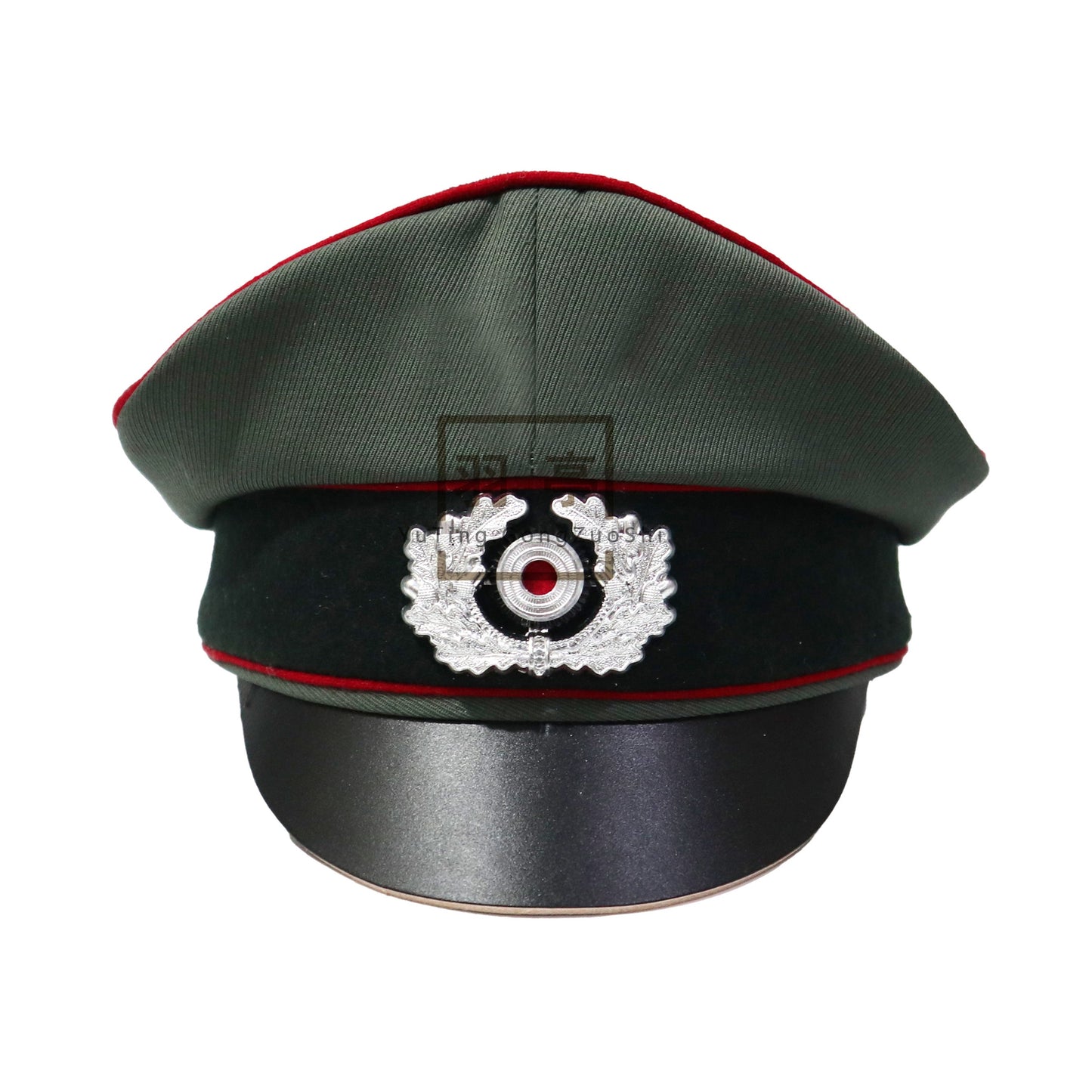 德国马裤呢校尉红色牙线软帽大檐帽影视道具cosplay角色扮演密室German‑Style Moleskin Officer Peaked Soft Cap with Red Piping, Film & TV Prop, Cosplay, Role‑Play, Escape‑Room
