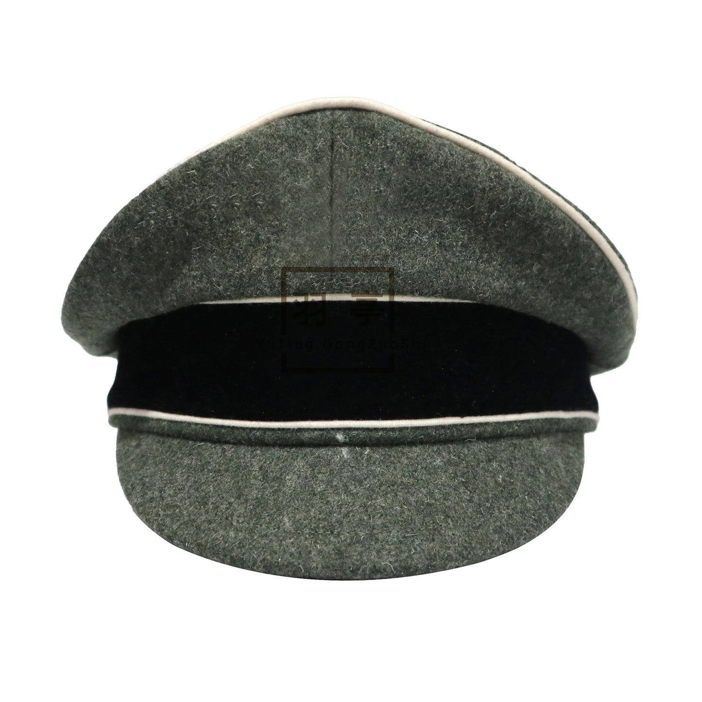 德国毛呢软帽大檐帽送机织帽徽影视道具 cosplay 兵人角色扮演密室German‑Style Wool Soft‑Crown Peaked Cap with Woven Cap Badge Included, Film & TV Prop, Cosplay, Action‑Figure, Role‑Play, Escape‑Room