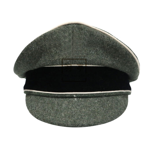 德国毛呢软帽大檐帽送机织帽徽影视道具 cosplay 兵人角色扮演密室German‑Style Wool Soft‑Crown Peaked Cap with Woven Cap Badge Included, Film & TV Prop, Cosplay, Action‑Figure, Role‑Play, Escape‑Room