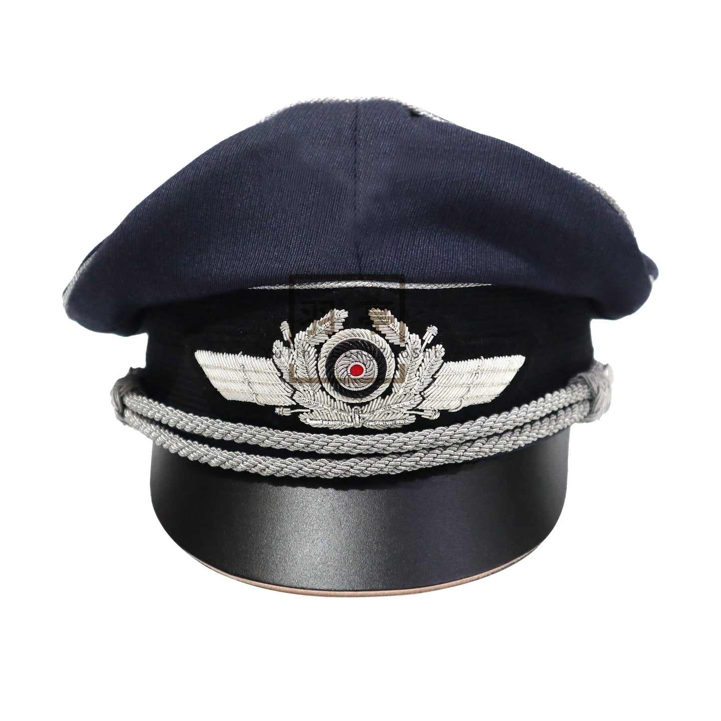 德空马裤呢软帽金属丝帽徽大檐帽影视道具cosplay角色扮演 Luftwaffe‑Style Moleskin Soft‑Crown Peaked Cap with Wire‑Embroidered Cap Badge, Film & TV Prop, Cosplay, Role‑Play