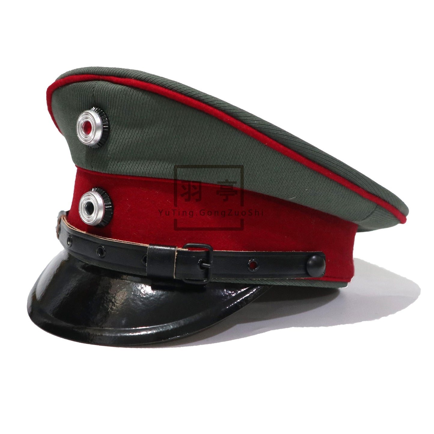 德国一战普鲁士马裤呢大檐帽影视道具 cosplay 兵人角色扮演密室 WW‑I Prussian‑Style German Moleskin Peaked Cap, Film & TV Prop, Cosplay, Action‑Figure, Role‑Play, Escape‑Room