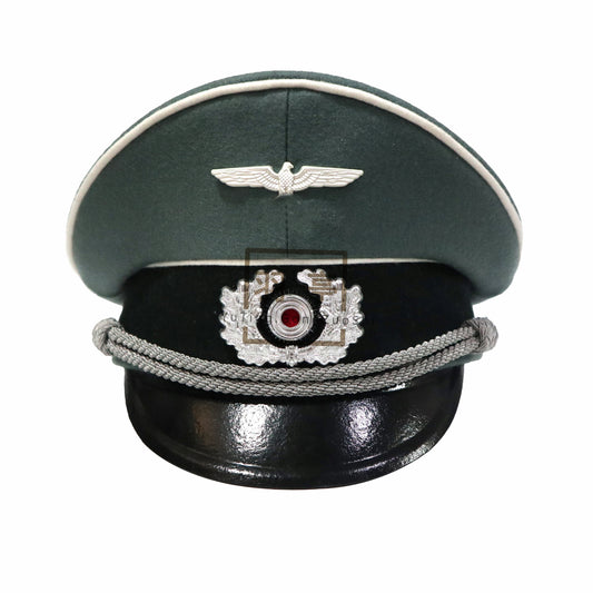 复制二战德国校尉大檐帽WWII German Officer & Senior NCO Visor Cap Wehrmacht Offiziers-Schirmmütze