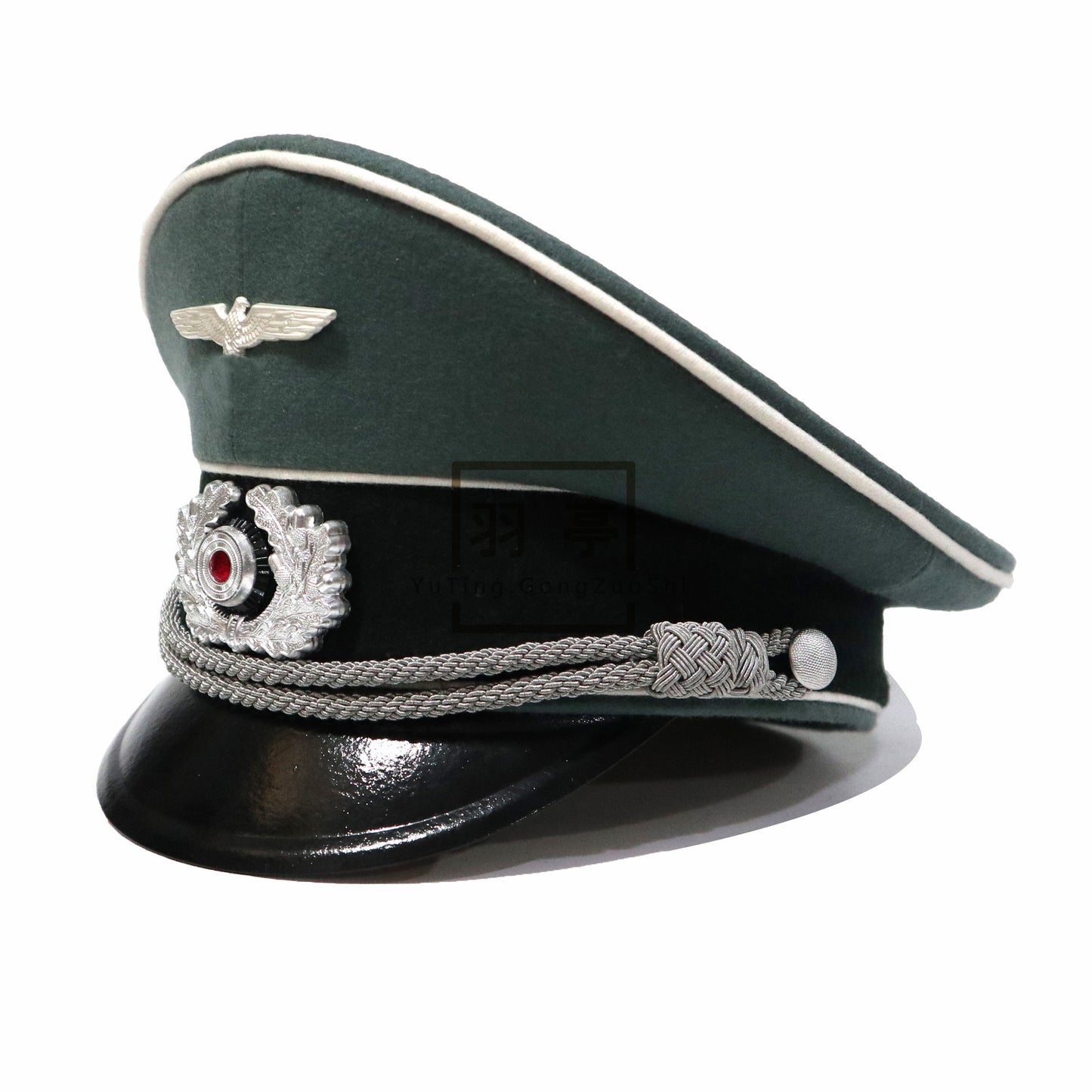 复制二战德国校尉大檐帽WWII German Officer & Senior NCO Visor Cap Wehrmacht Offiziers-Schirmmütze