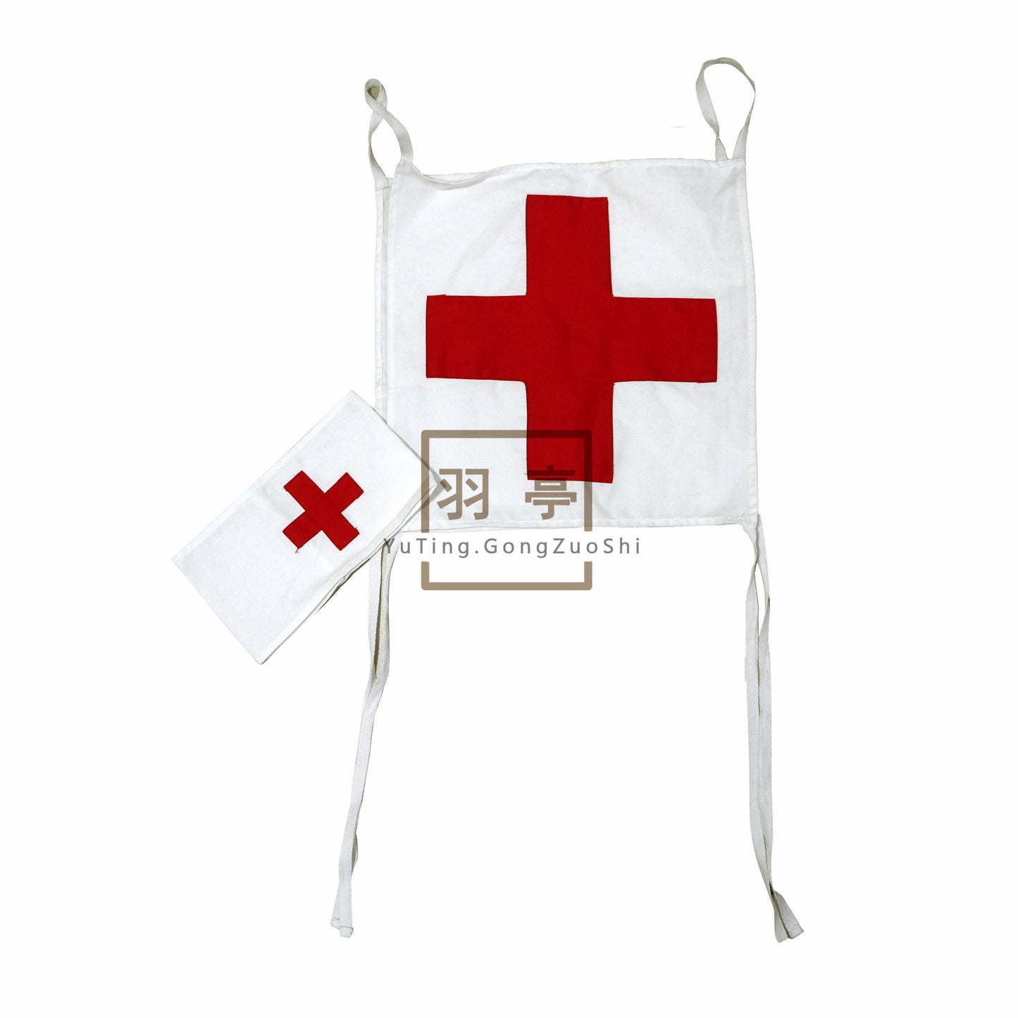 二战德国医疗兵识别背心袖标红十字The red cross chest apron worn by German WWII medics