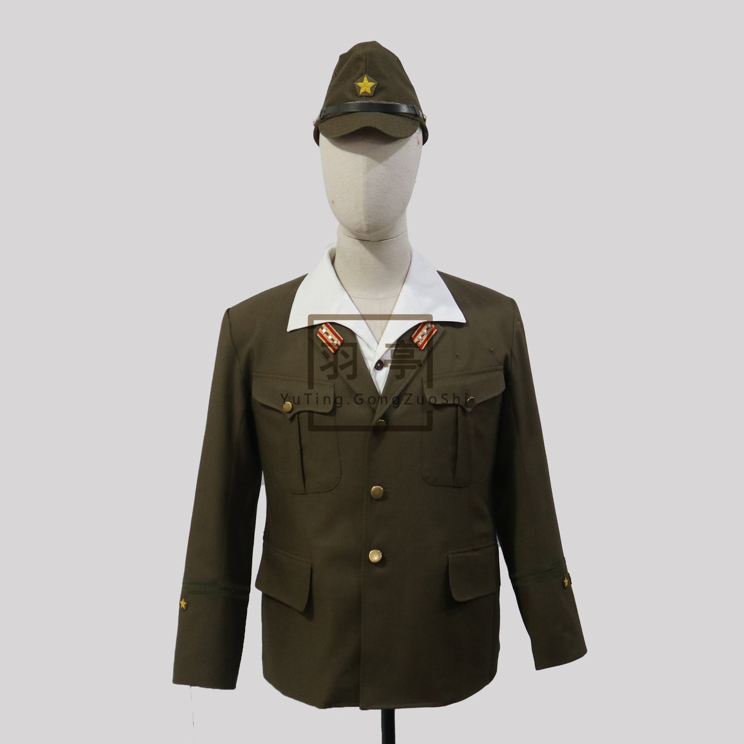 旧日本陸軍三式防暑衣薄款電影道具服裝WWII Imperial Japanese Army Type 3 Summer Uniform Lightweight – Military Film Prop Costume