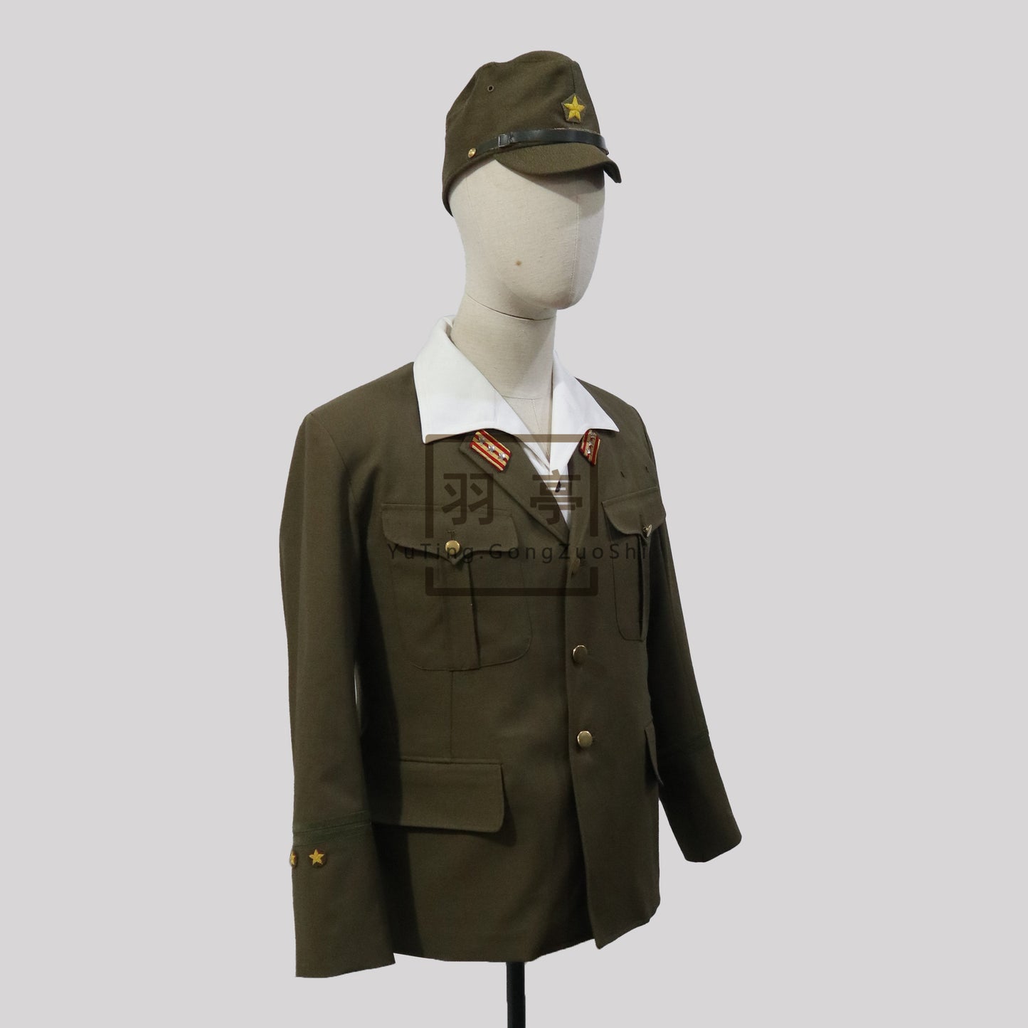 旧日本陸軍三式防暑衣薄款電影道具服裝WWII Imperial Japanese Army Type 3 Summer Uniform Lightweight – Military Film Prop Costume