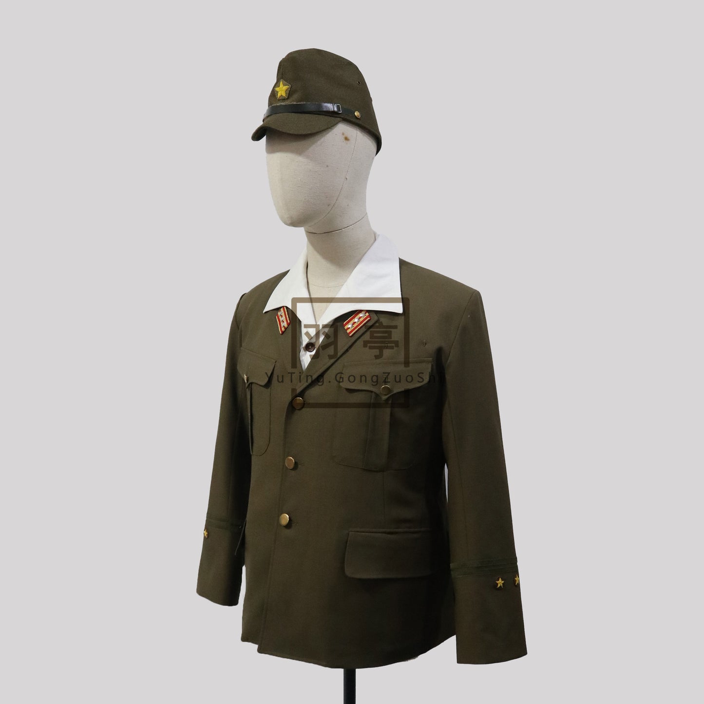 旧日本陸軍三式防暑衣薄款電影道具服裝WWII Imperial Japanese Army Type 3 Summer Uniform Lightweight – Military Film Prop Costume