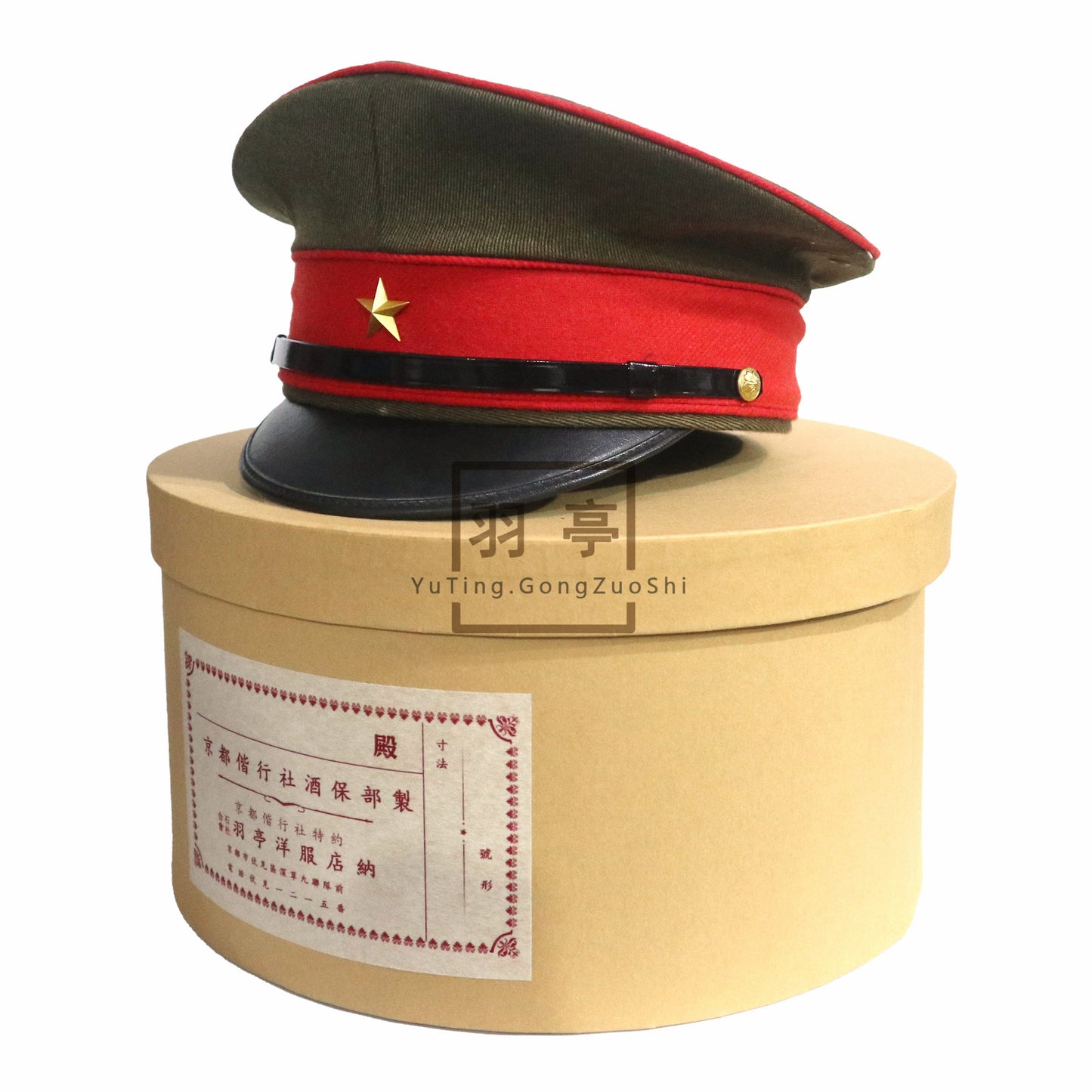 旧日本昭五式陆军将校大檐帽