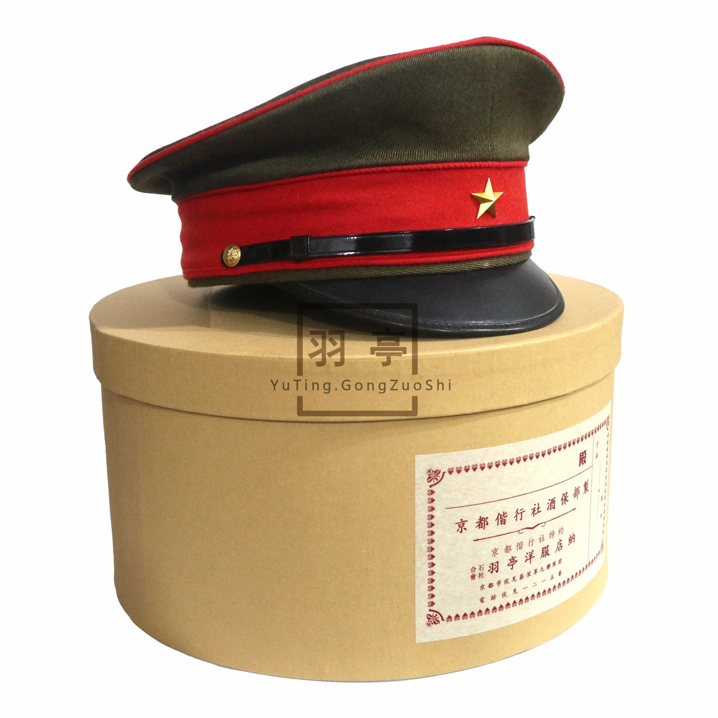 旧日本昭五式陆军将校大檐帽