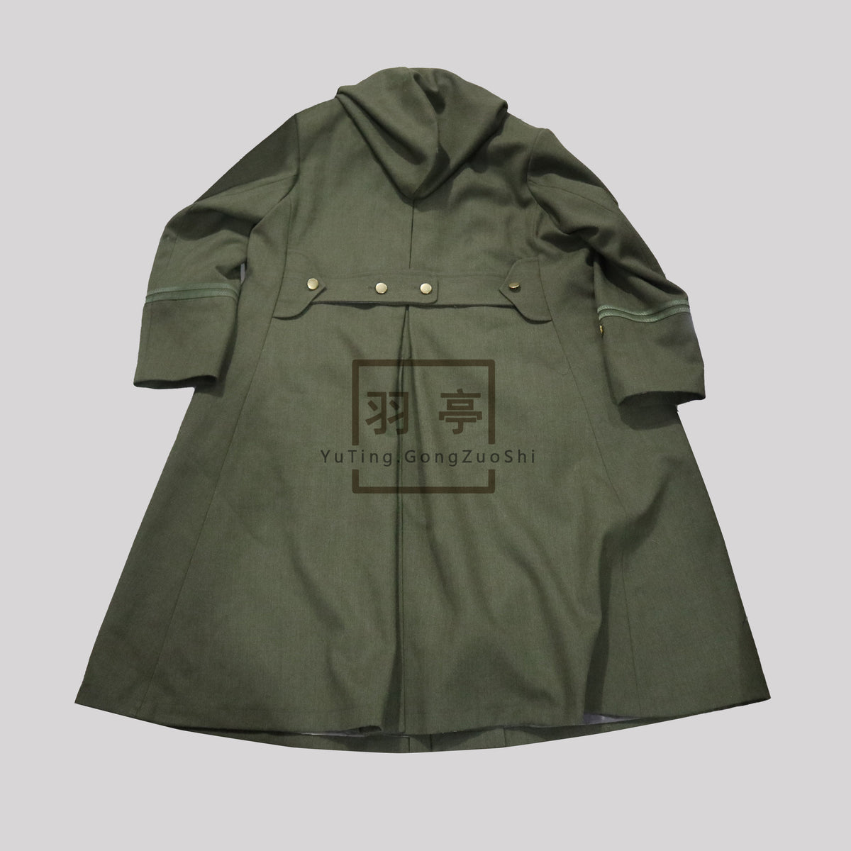 旧日本陆军三式将校大衣影视道具Type 3 IJA Officer Wool Greatcoat Replica - Historical Film Prop & Reenactment Costume