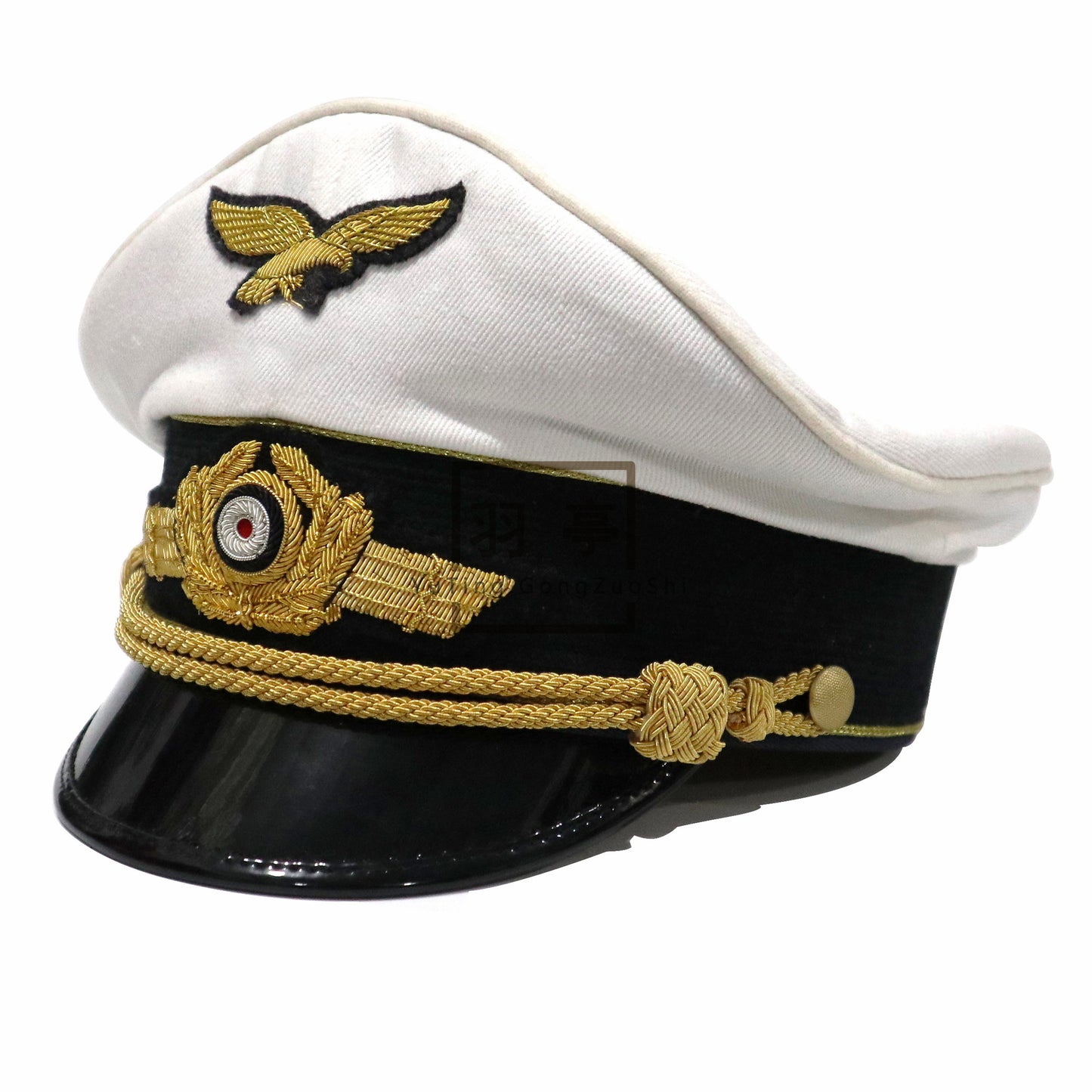 复制德国空军夏季将军大檐帽