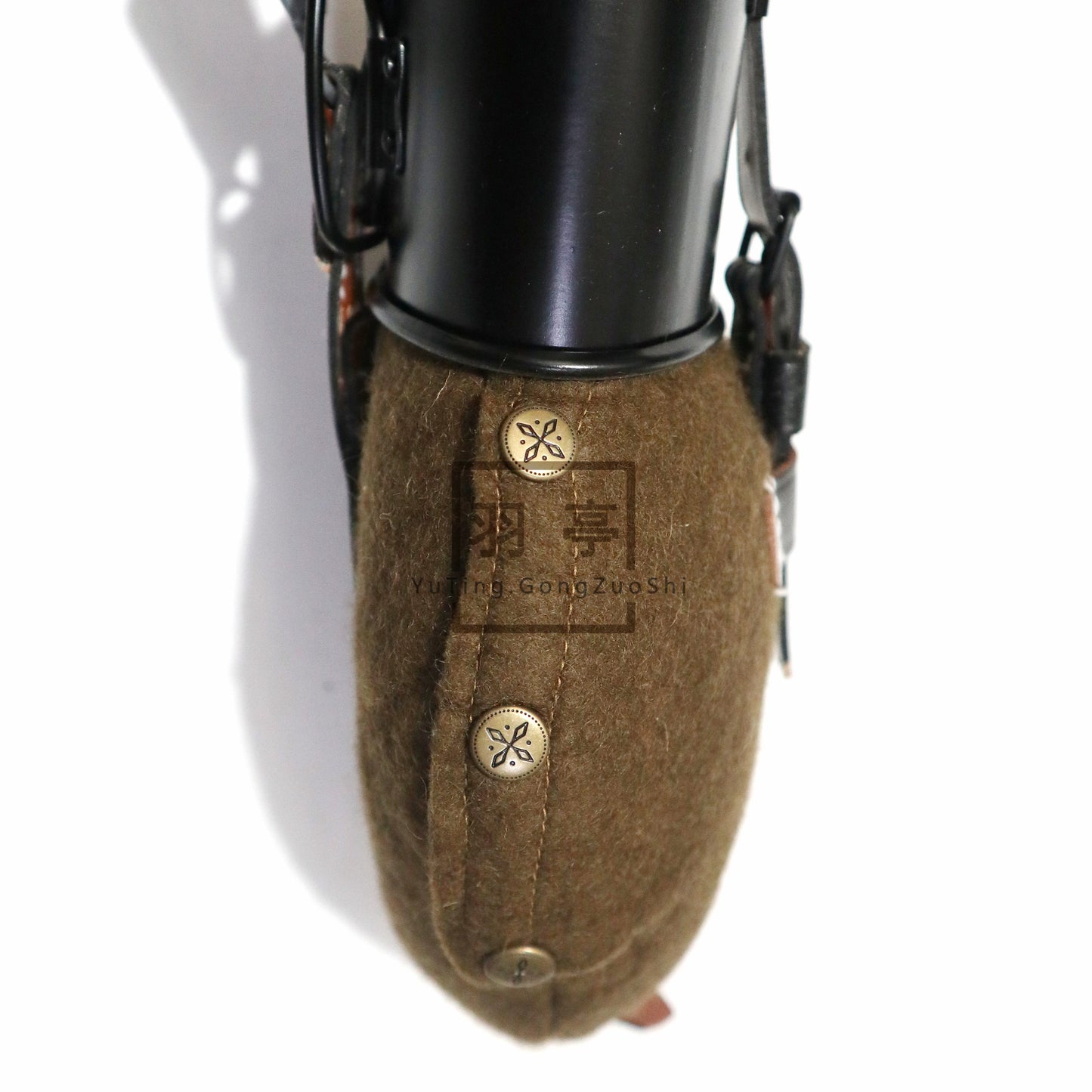 复刻二战德国m31型水壶毛毡影视道具WW2 German M31 Canteen with Felt Cover Replica, Movie Prop Reenactment Gear, Historical Reproduction Militaria Collectible