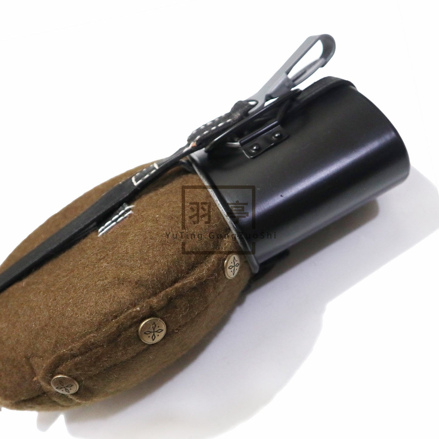 复刻二战德国m31型水壶毛毡影视道具WW2 German M31 Canteen with Felt Cover Replica, Movie Prop Reenactment Gear, Historical Reproduction Militaria Collectible