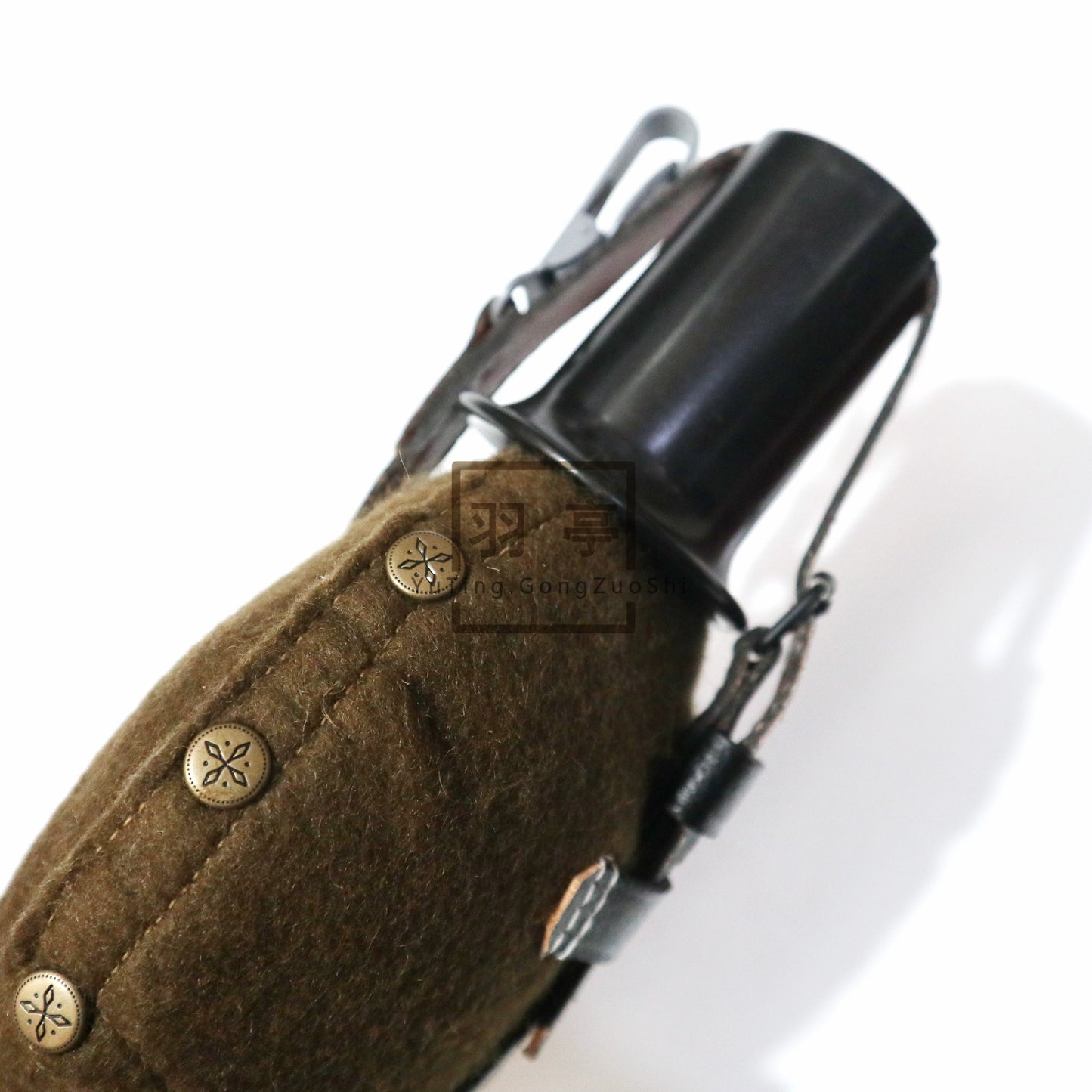 复刻二战德国m31型水壶毛毡影视道具WW2 German M31 Canteen with Felt Cover Replica, Movie Prop Reenactment Gear, Historical Reproduction Militaria Collectible