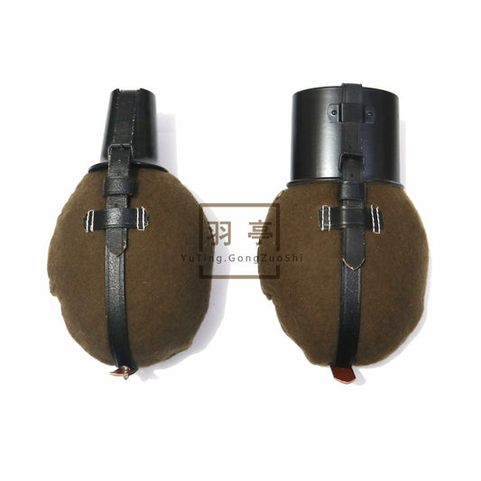 复刻二战德国m31型水壶毛毡影视道具WW2 German M31 Canteen with Felt Cover Replica, Movie Prop Reenactment Gear, Historical Reproduction Militaria Collectible
