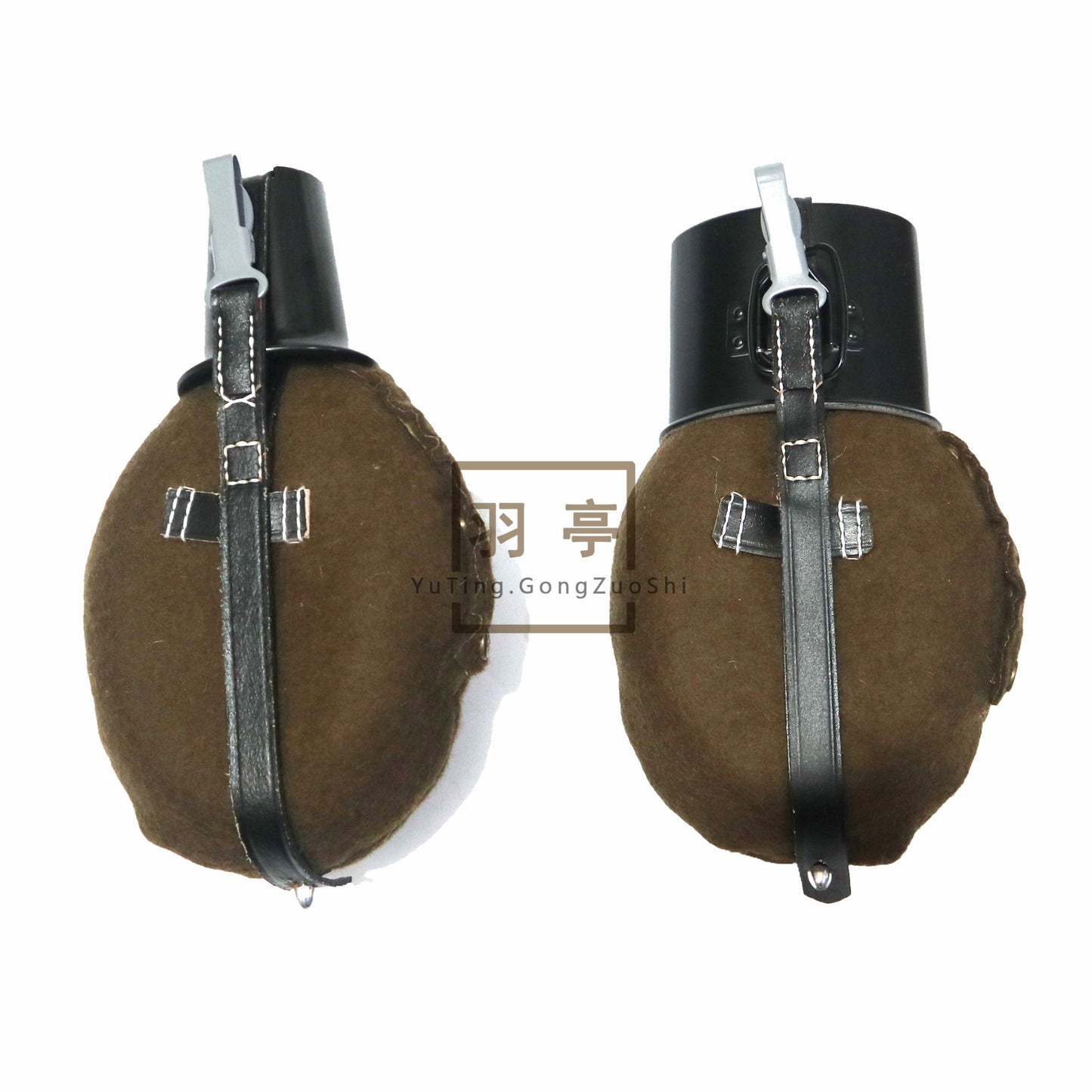 复刻二战德国m31型水壶毛毡影视道具WW2 German M31 Canteen with Felt Cover Replica, Movie Prop Reenactment Gear, Historical Reproduction Militaria Collectible