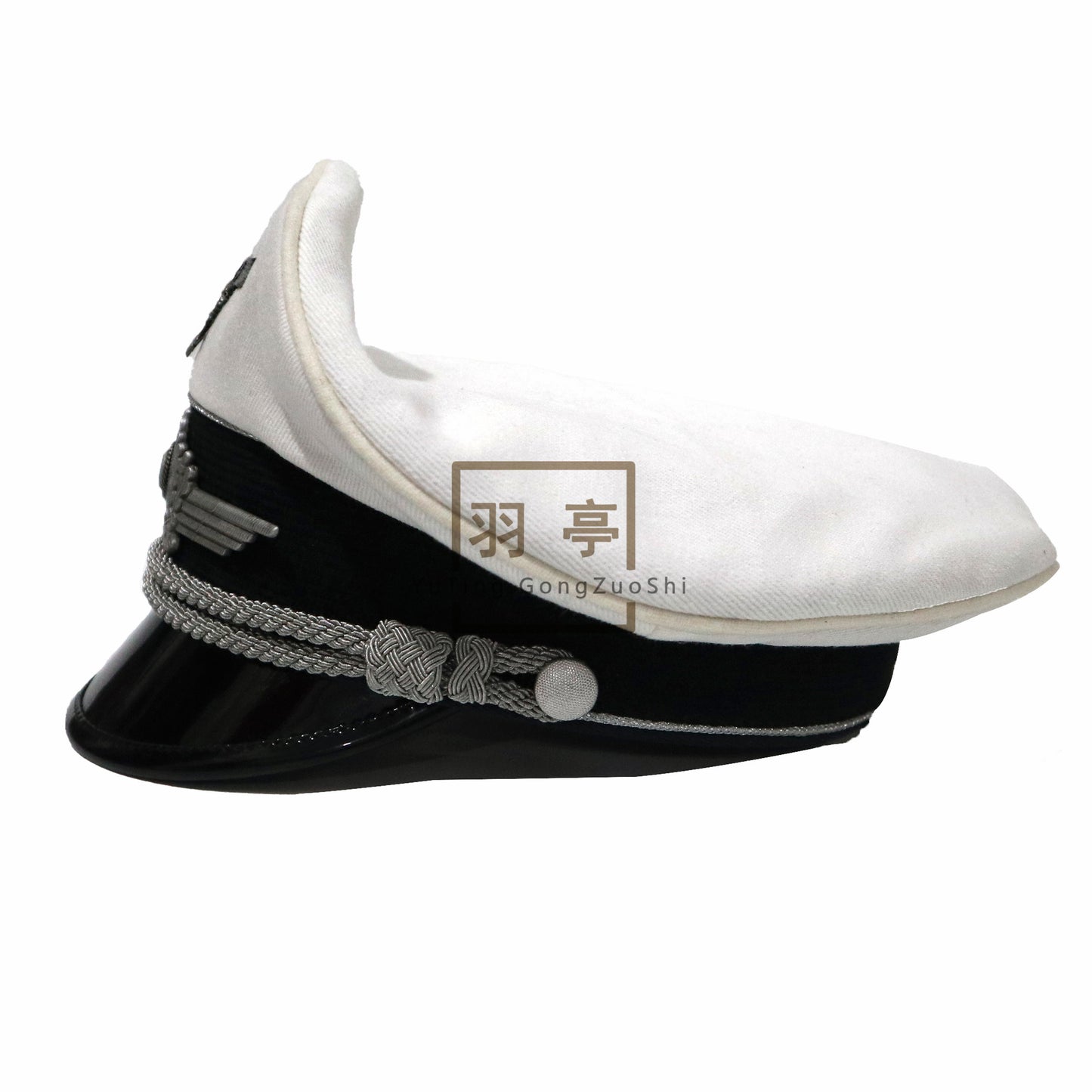 德国夏季空军白色大檐帽定制款