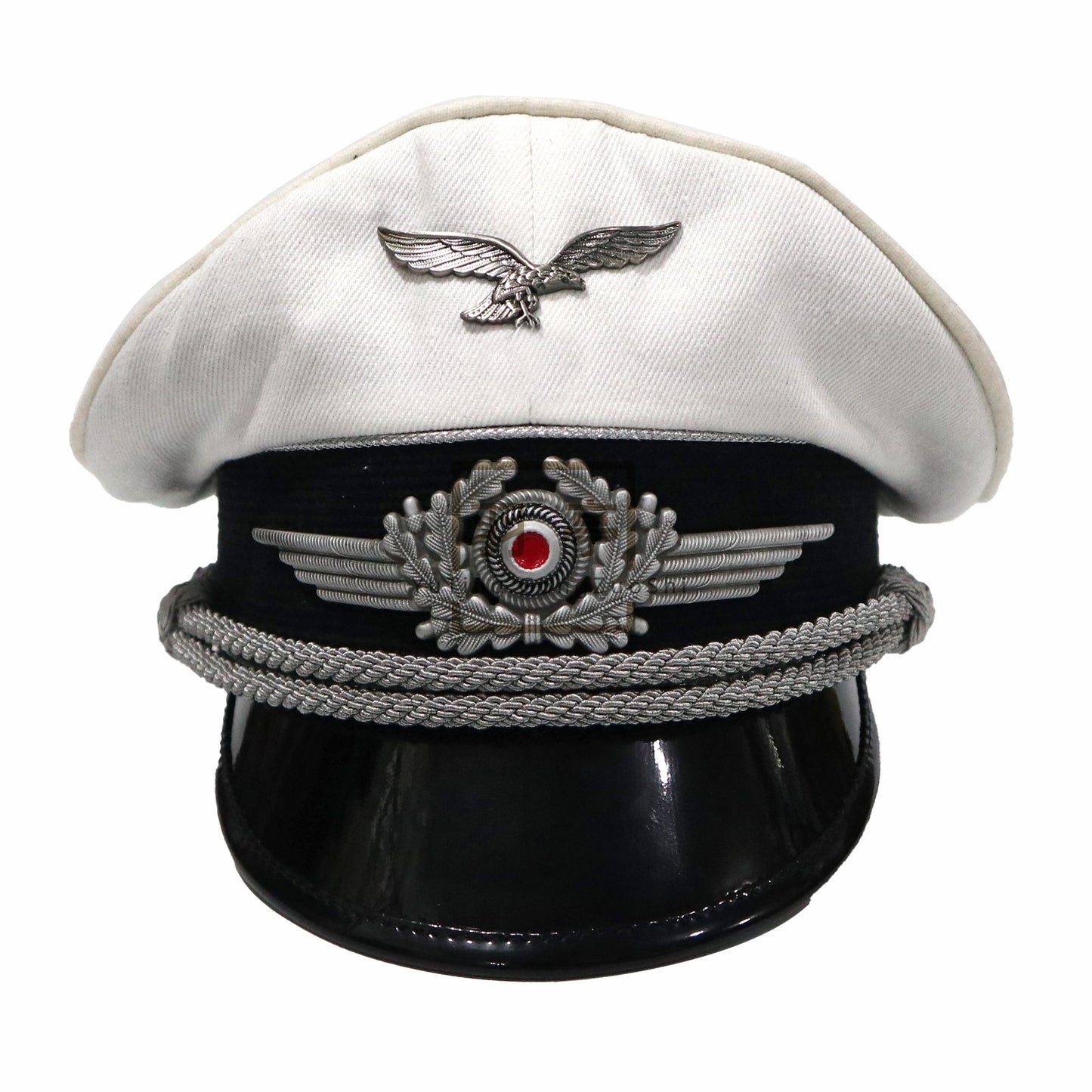 德国夏季空军白色大檐帽定制款