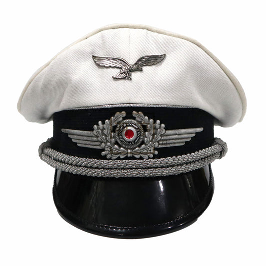 德国夏季空军白色大檐帽定制款