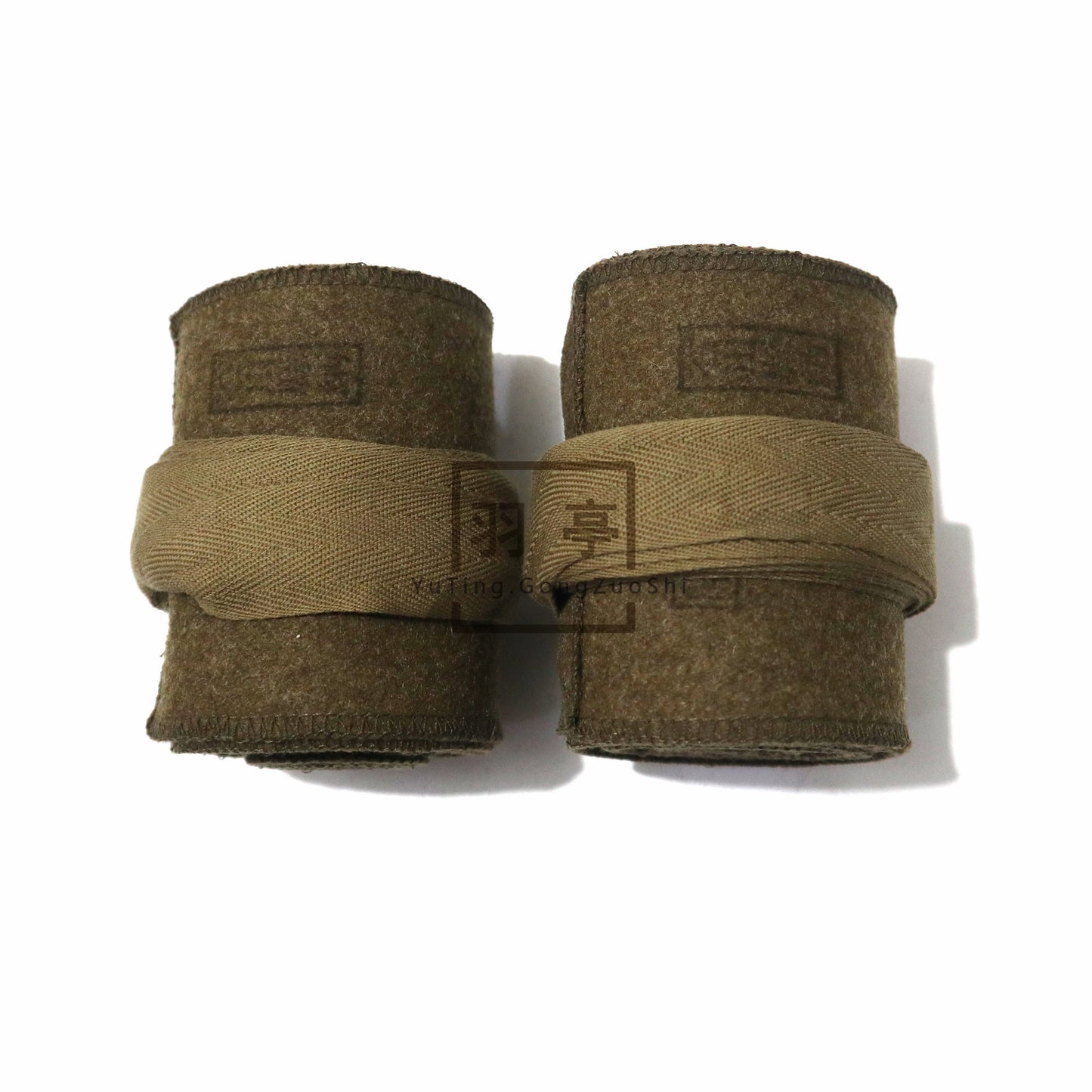 旧日本陆军毛呢绑腿影视道具Vintage WWII Japanese Army Wool Puttees Leg Wraps, Military Reenactment Movie Costume Prop