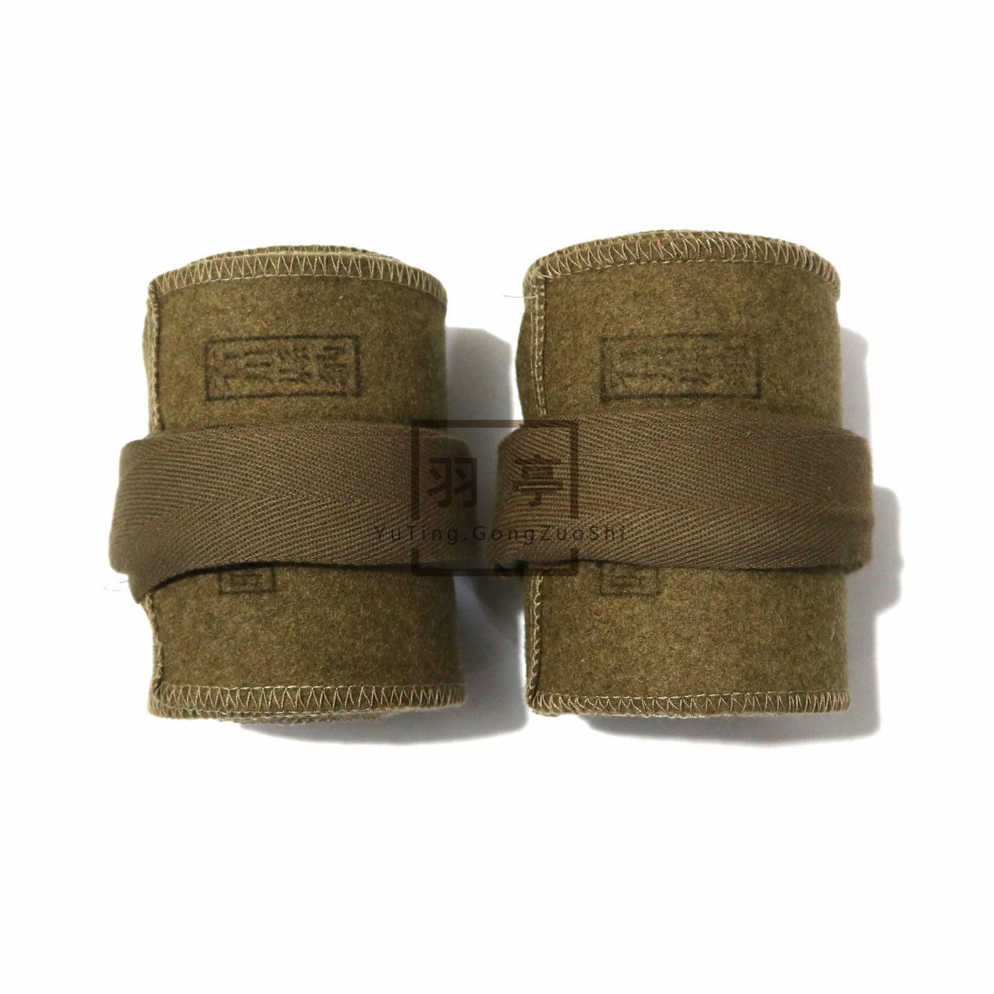 旧日本陆军毛呢绑腿影视道具Vintage WWII Japanese Army Wool Puttees Leg Wraps, Military Reenactment Movie Costume Prop