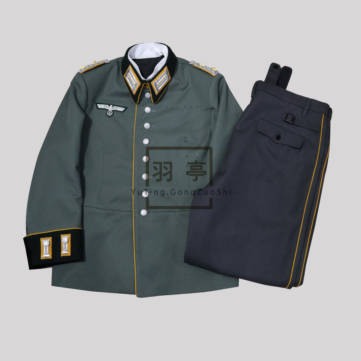 二战德国陆军骑兵m35阅兵礼服影视道具WWII German Army Cavalry M35 Parade Dress Uniform, Movie Prop Replica, Historical Reenactment Costume