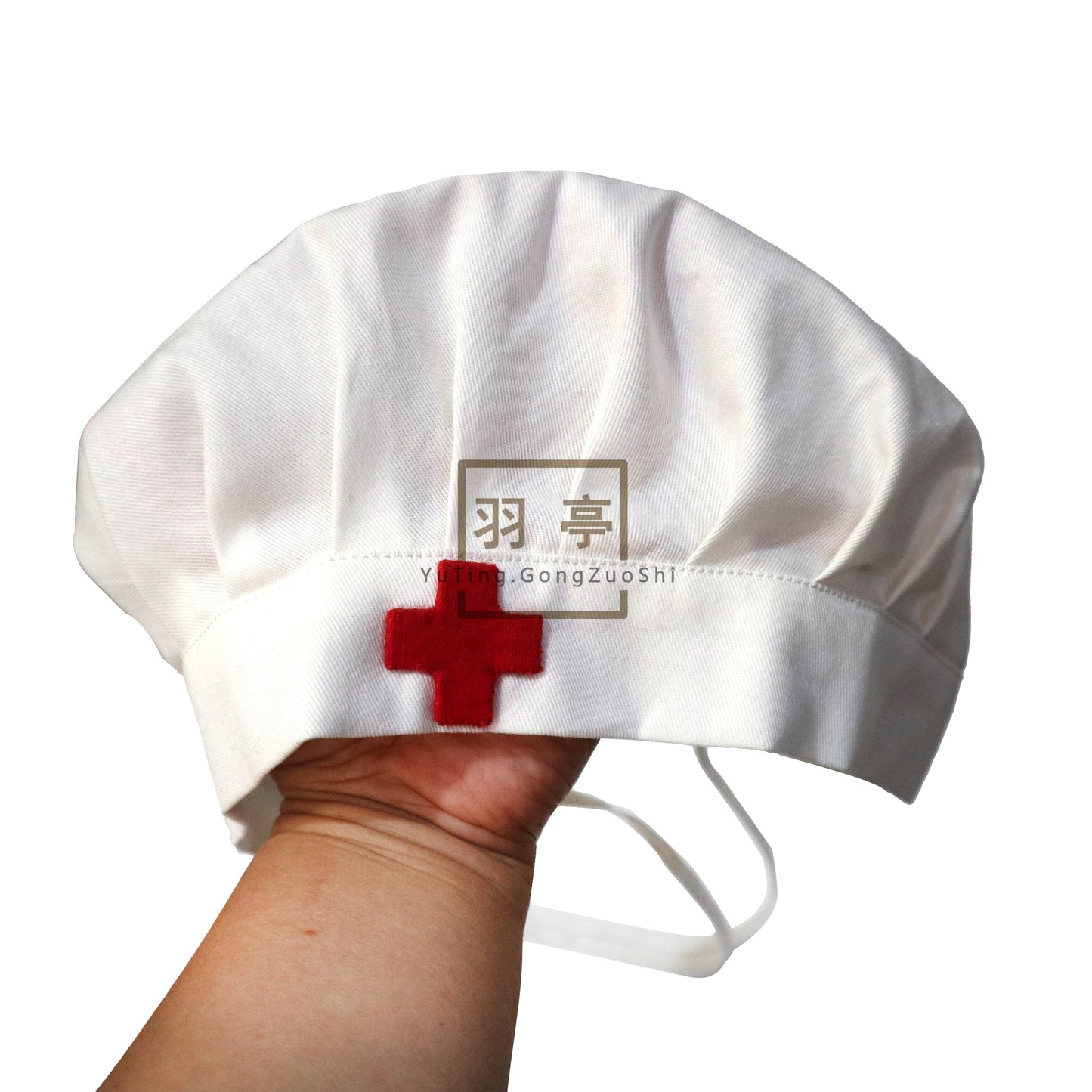 羽亭推荐看护妇护士帽十字影视道具剧组服饰   Yuting‑Recommended Nurse Cap with Cross, Movie & TV Prop, Crew Costume