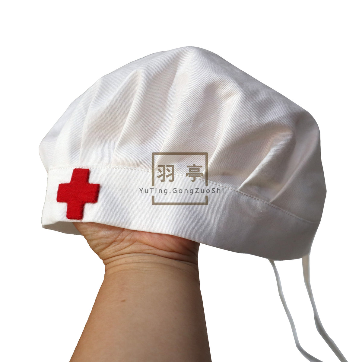 羽亭推荐看护妇护士帽十字影视道具剧组服饰   Yuting‑Recommended Nurse Cap with Cross, Movie & TV Prop, Crew Costume