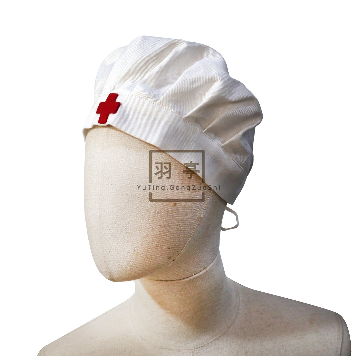 羽亭推荐看护妇护士帽十字影视道具剧组服饰   Yuting‑Recommended Nurse Cap with Cross, Movie & TV Prop, Crew Costume