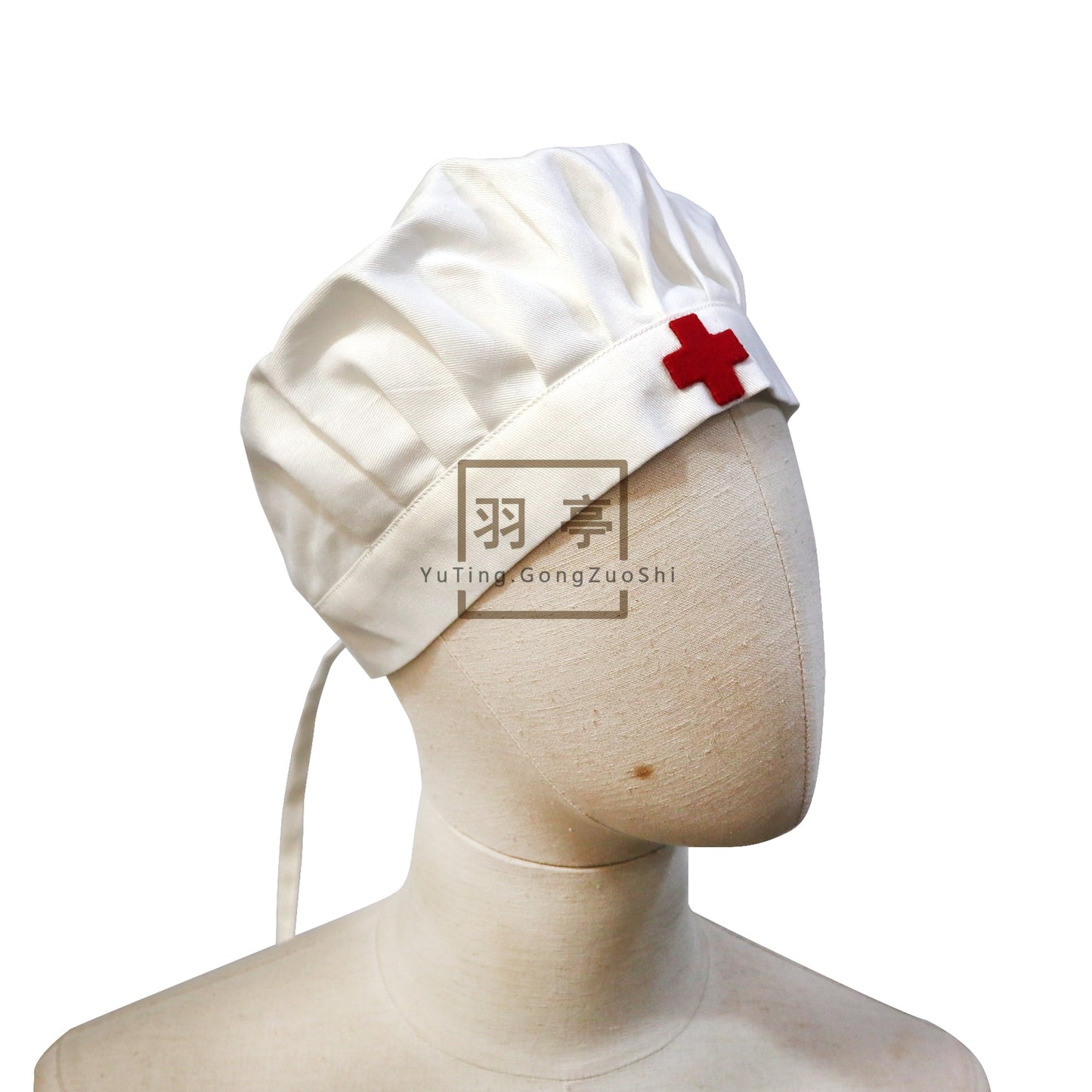 羽亭推荐看护妇护士帽十字影视道具剧组服饰   Yuting‑Recommended Nurse Cap with Cross, Movie & TV Prop, Crew Costume