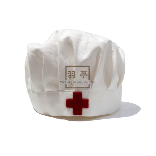 羽亭推荐看护妇护士帽十字影视道具剧组服饰   Yuting‑Recommended Nurse Cap with Cross, Movie & TV Prop, Crew Costume