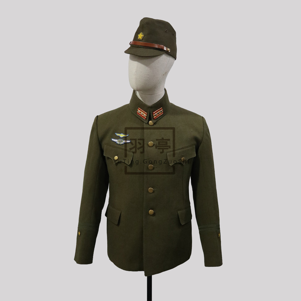 旧日本陆军航空兵三式制服影视道具WWII IJA Air Service Type 3 Tunic, Historical Reenactment & Film Prop Uniform