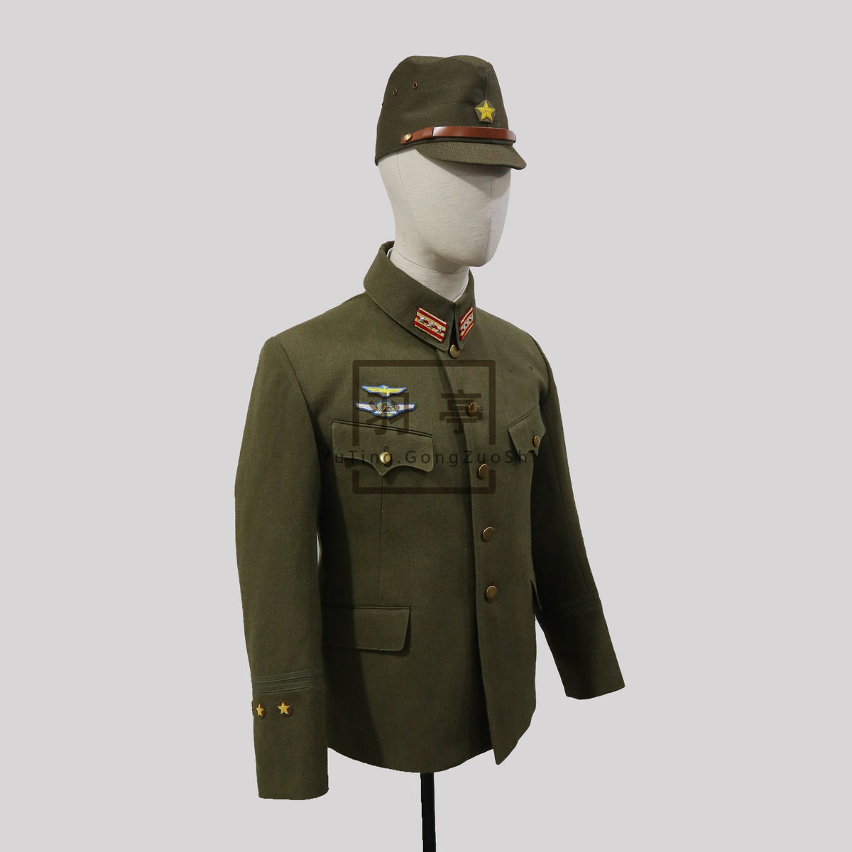 旧日本陆军航空兵三式制服影视道具WWII IJA Air Service Type 3 Tunic, Historical Reenactment & Film Prop Uniform