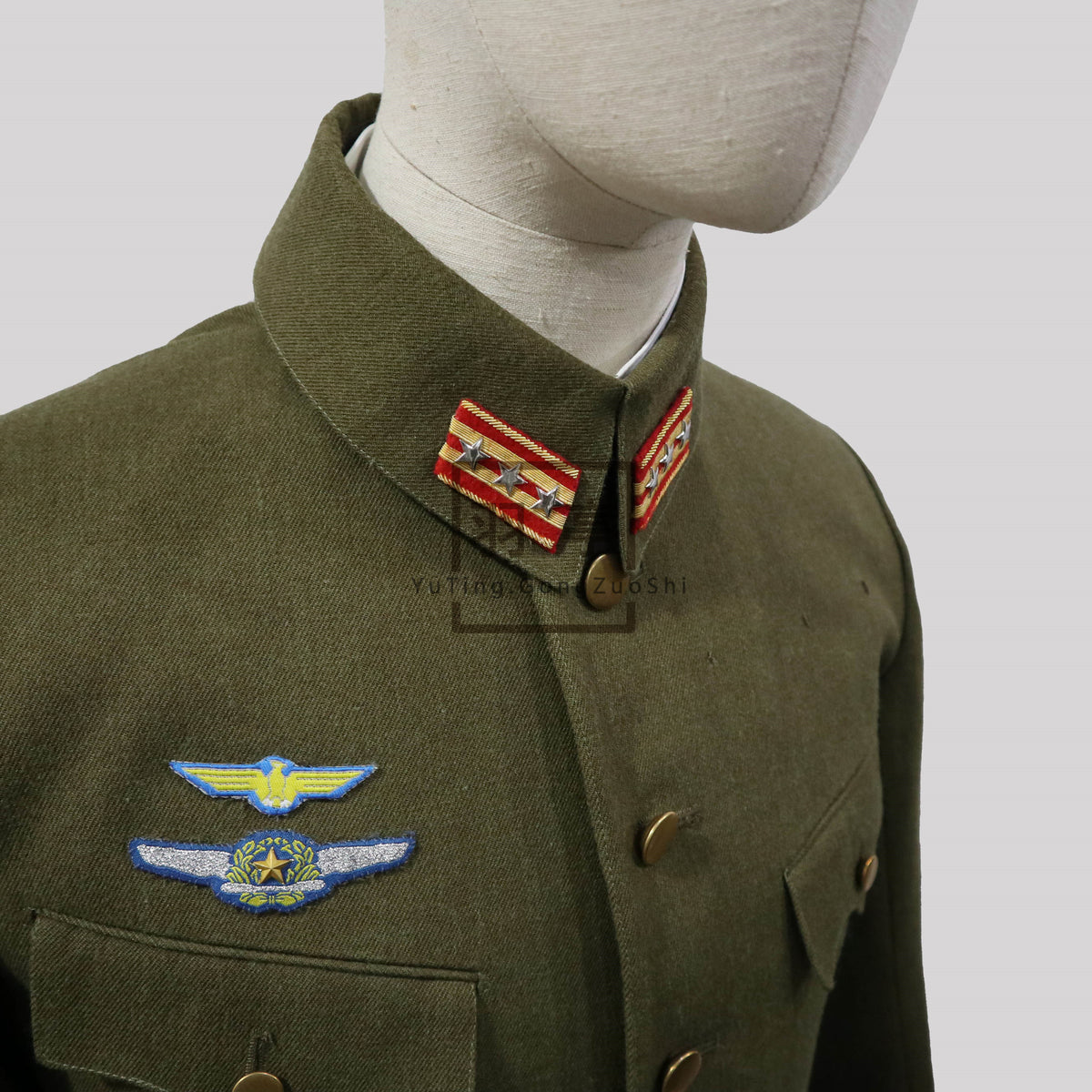 旧日本陆军航空兵三式制服影视道具WWII IJA Air Service Type 3 Tunic, Historical Reenactment & Film Prop Uniform