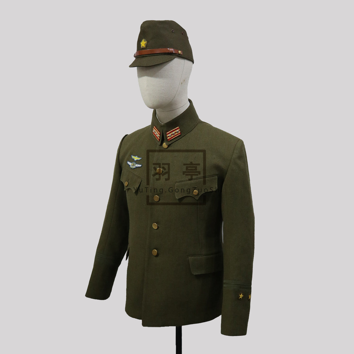 旧日本陆军航空兵三式制服影视道具WWII IJA Air Service Type 3 Tunic, Historical Reenactment & Film Prop Uniform