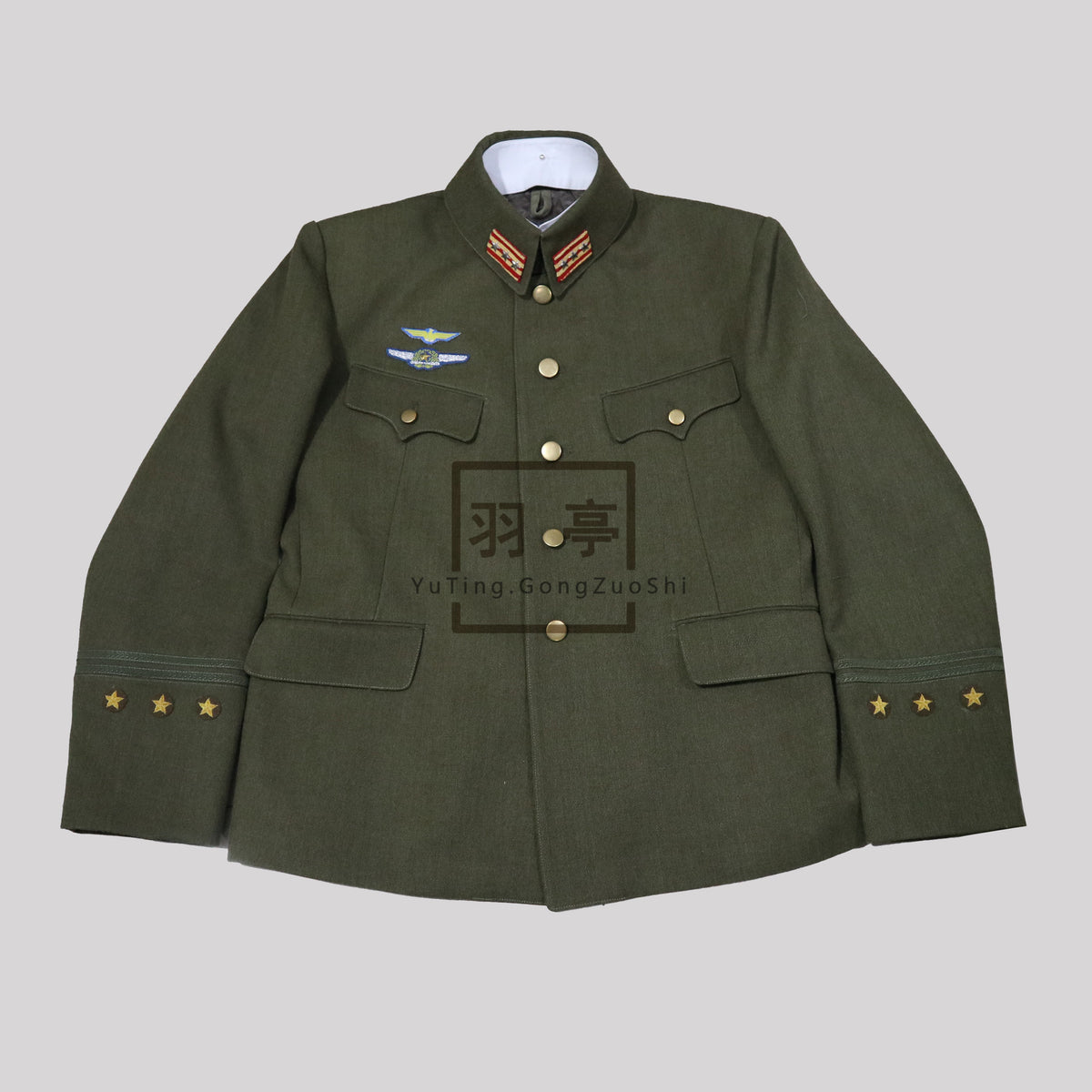 旧日本陆军航空兵三式制服影视道具WWII IJA Air Service Type 3 Tunic, Historical Reenactment & Film Prop Uniform