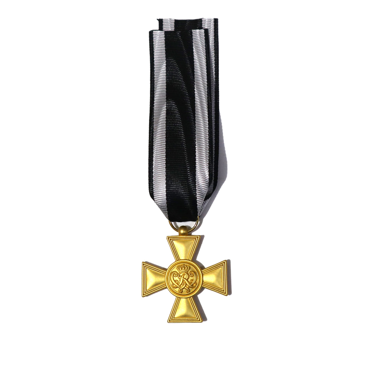 普鲁士金质军事功勋十字复刻Prussian Golden Military Merit Cross Replica, WWI German Kingdom Military Decoration for Reenactment & Collection