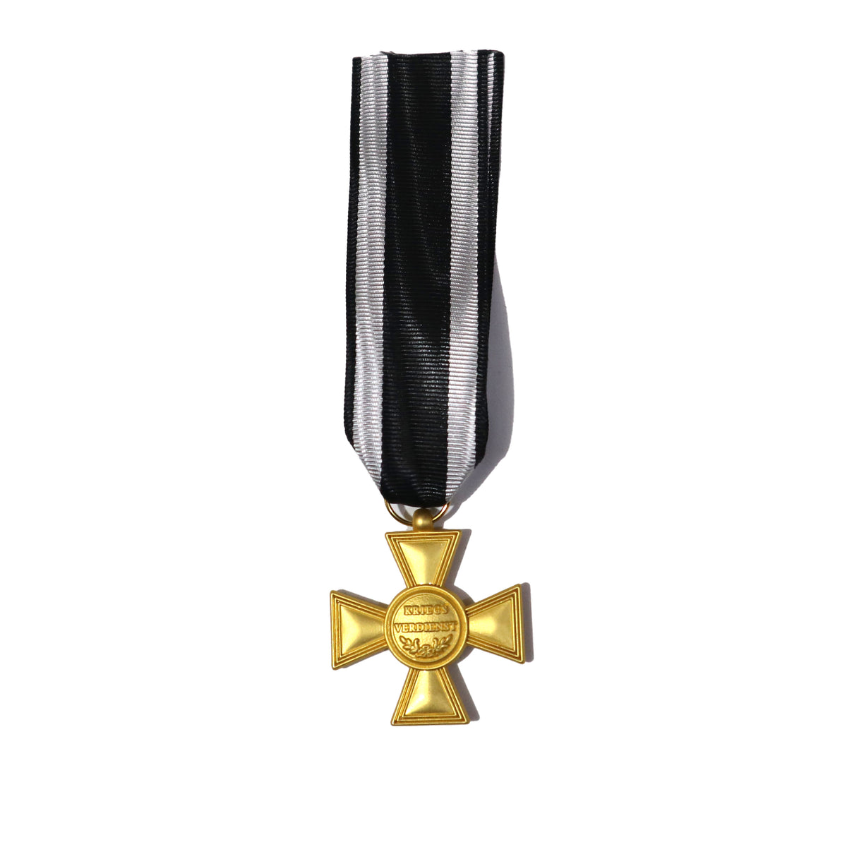 普鲁士金质军事功勋十字复刻Prussian Golden Military Merit Cross Replica, WWI German Kingdom Military Decoration for Reenactment & Collection