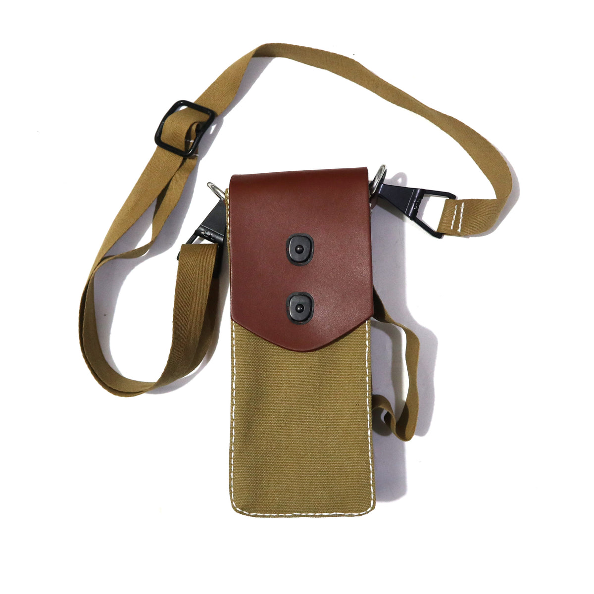 旧日本陆军九六式九九式轻机枪弹匣囊甲型弹仓囊复刻品`WWII Japanese Type 96 / Type 99 LMG Magazine Pouch Replica, Canvas & Leather Historical Reenactment Gear`
